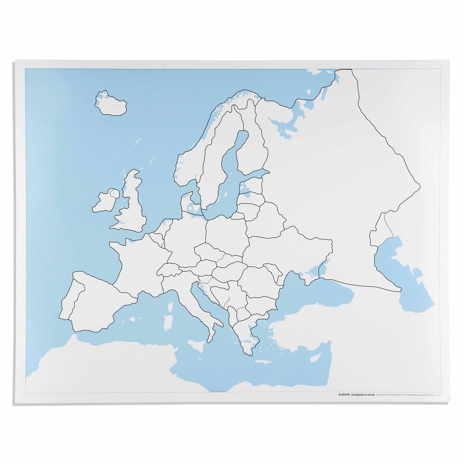 Europe Control Map: Unlabeled — View 1