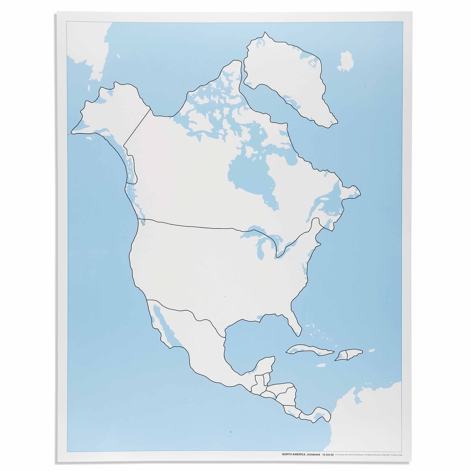 North America Control Map: Unlabeled — View 1