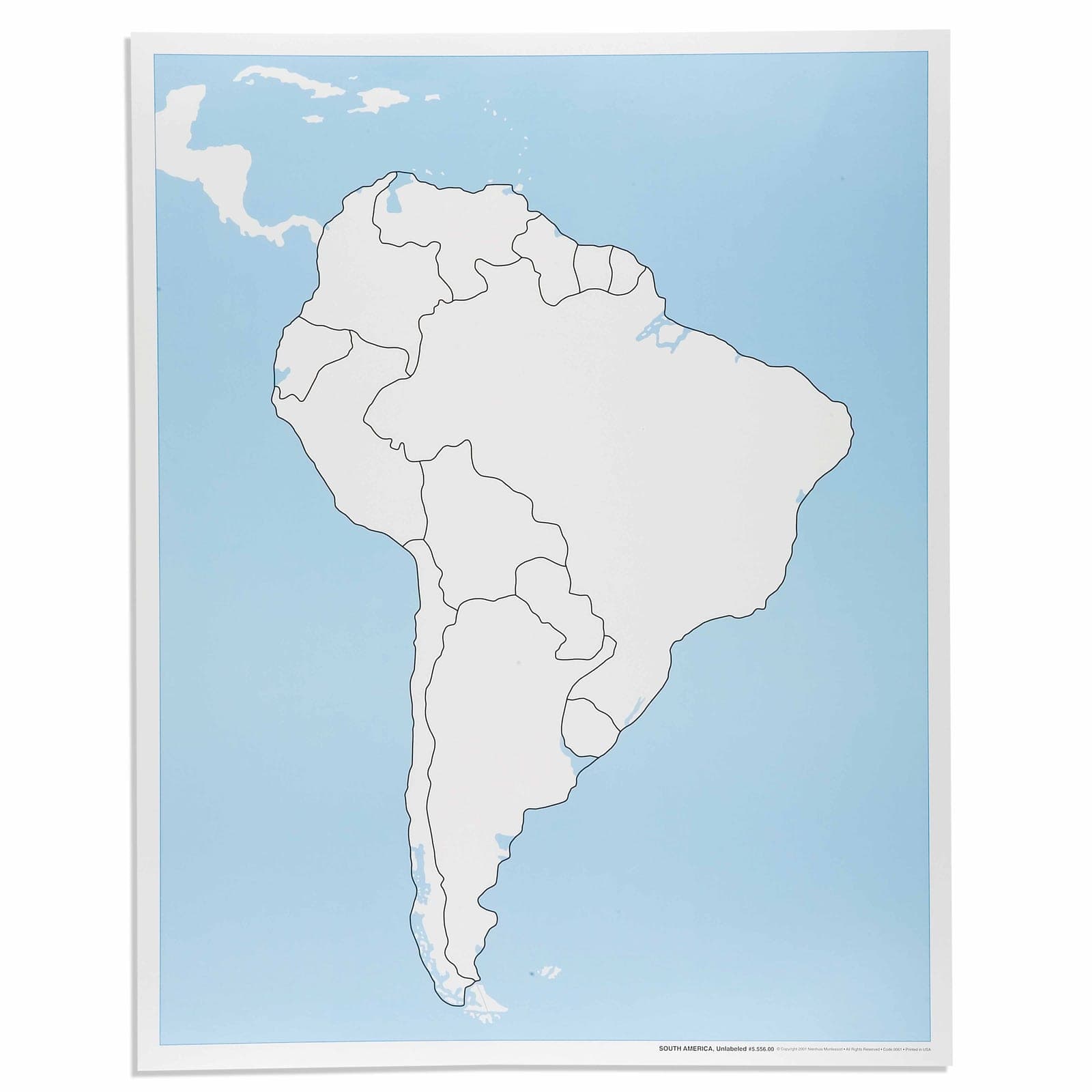 South America Control Map: Unlabeled — View 1