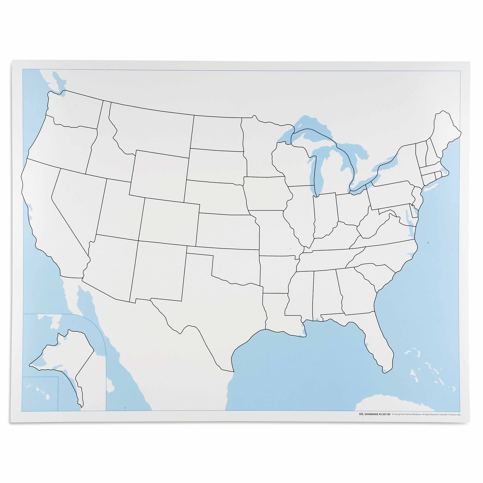 United States Control Map: Unlabeled — View 1