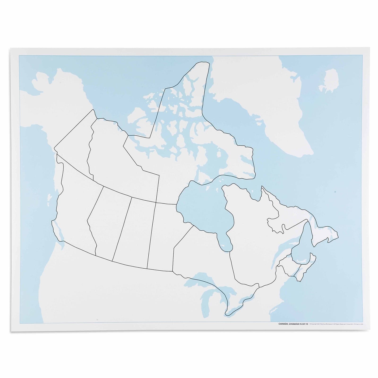 Canada Control Map: Unlabeled — View 1