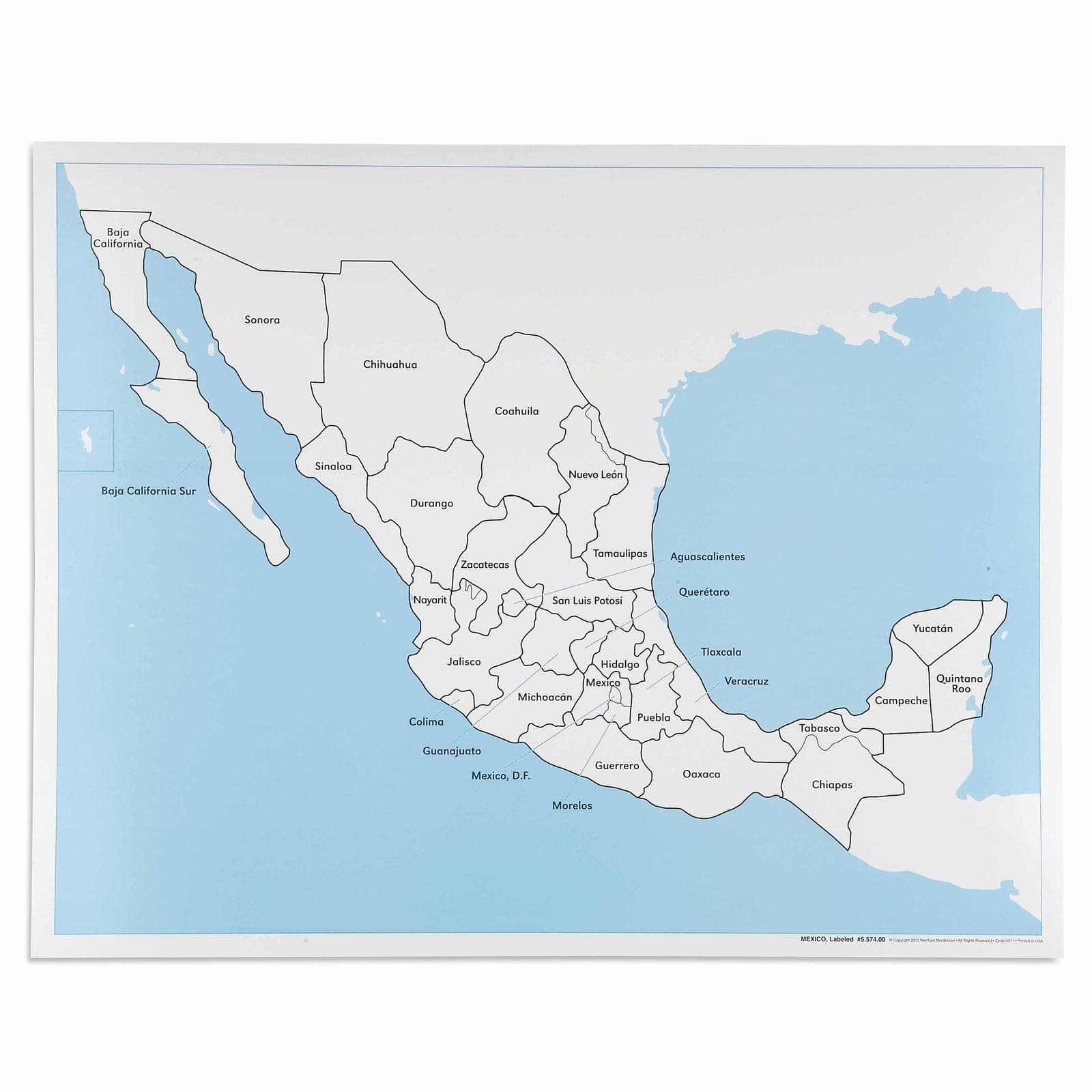 Mexico Control Map: Labeled — View 1