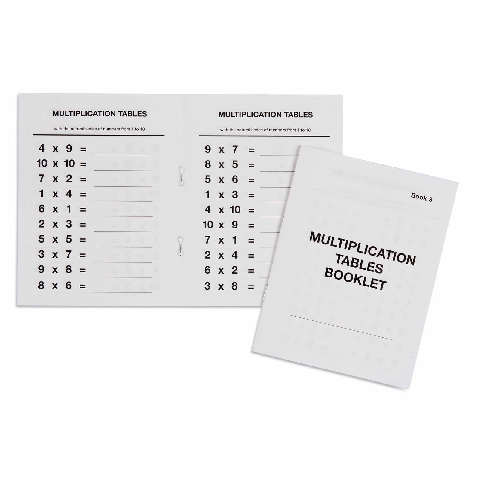Multiplication Tables Booklet: 3 — Montessori Material | Faborino