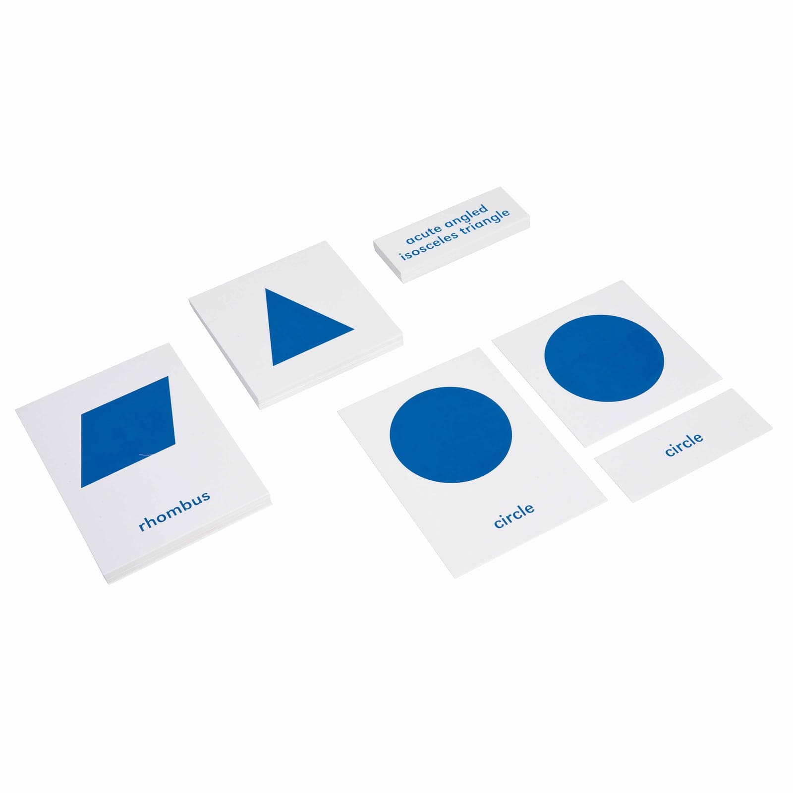 Geometric Cabinet Cards — Shape Nomenclature Three-Part Cards — View 1