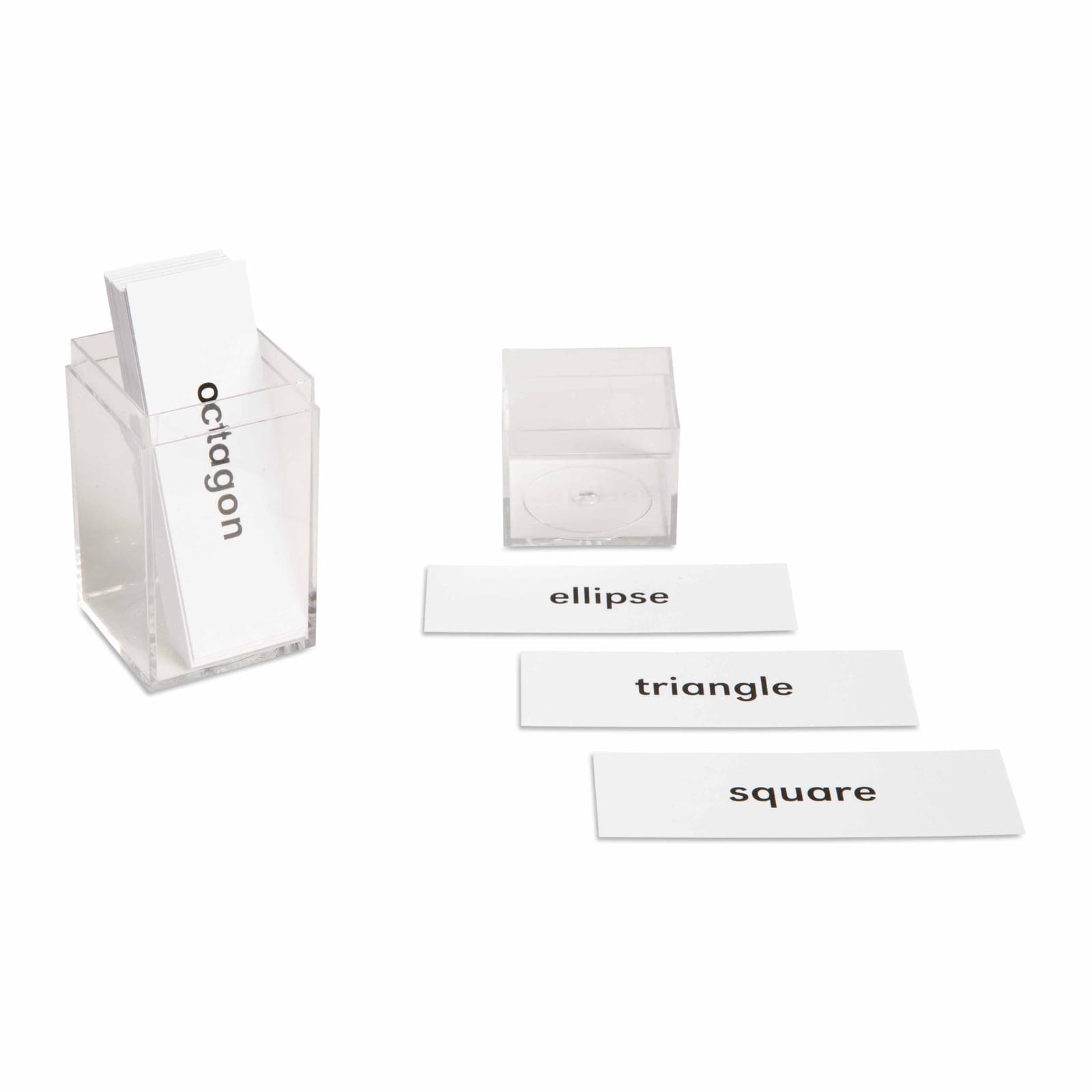 Geometric Beginning Labels — Shape Vocabulary Cards for First Geometry — View 1