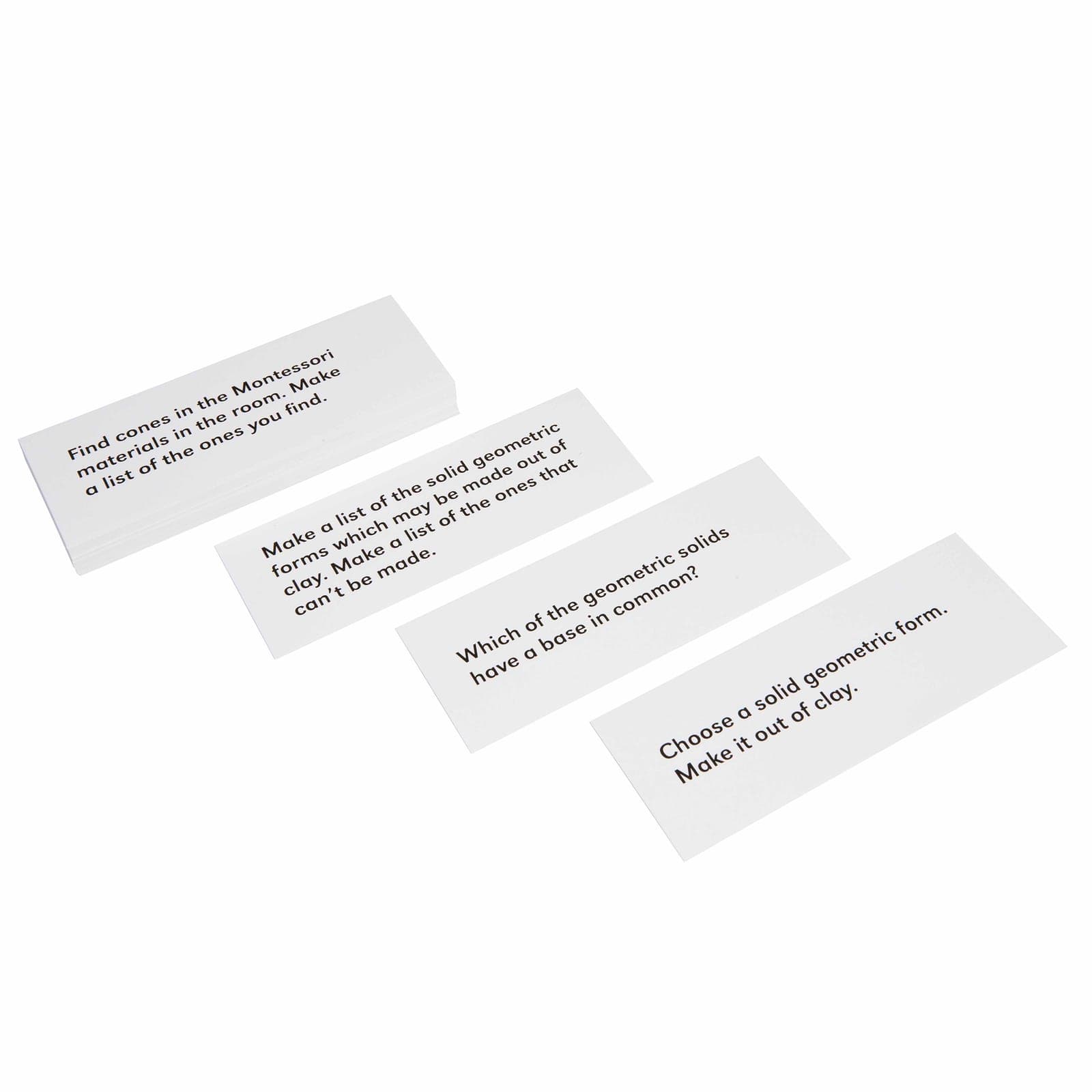 Geometric Solids Command Cards — Activity Instructions for 3D Shapes — View 1