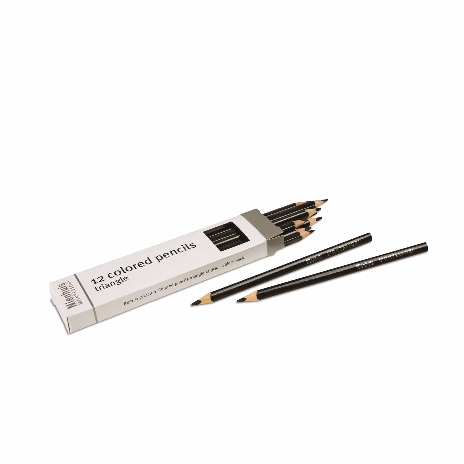 3-Sided Inset Pencils: Black — Montessori Material | Faborino