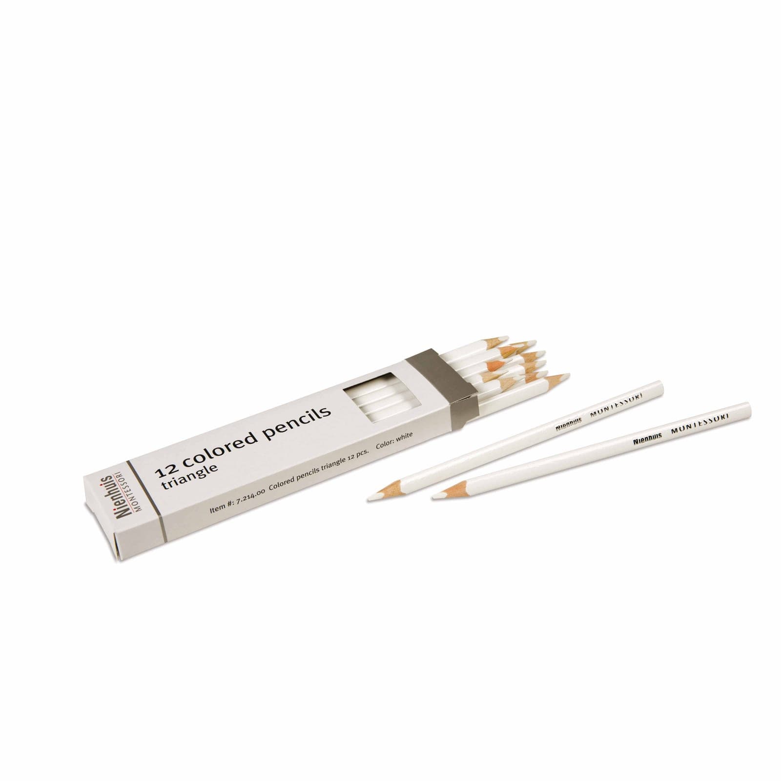 3-Sided Inset Pencils: White — Montessori Material | Faborino