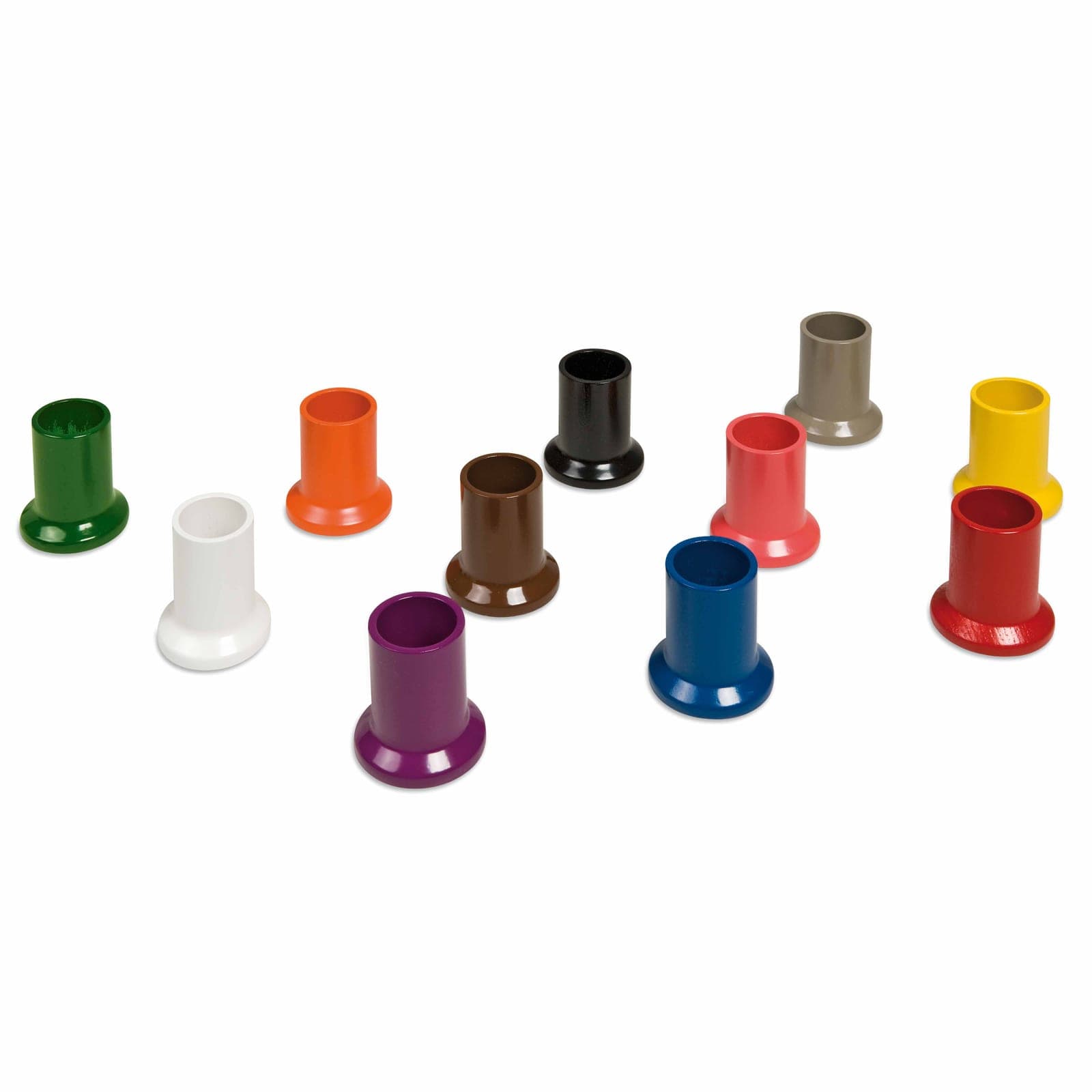 Coloured Pencil Holders — Set Of 11 for Metal Insets Work — Montessori Material | Faborino