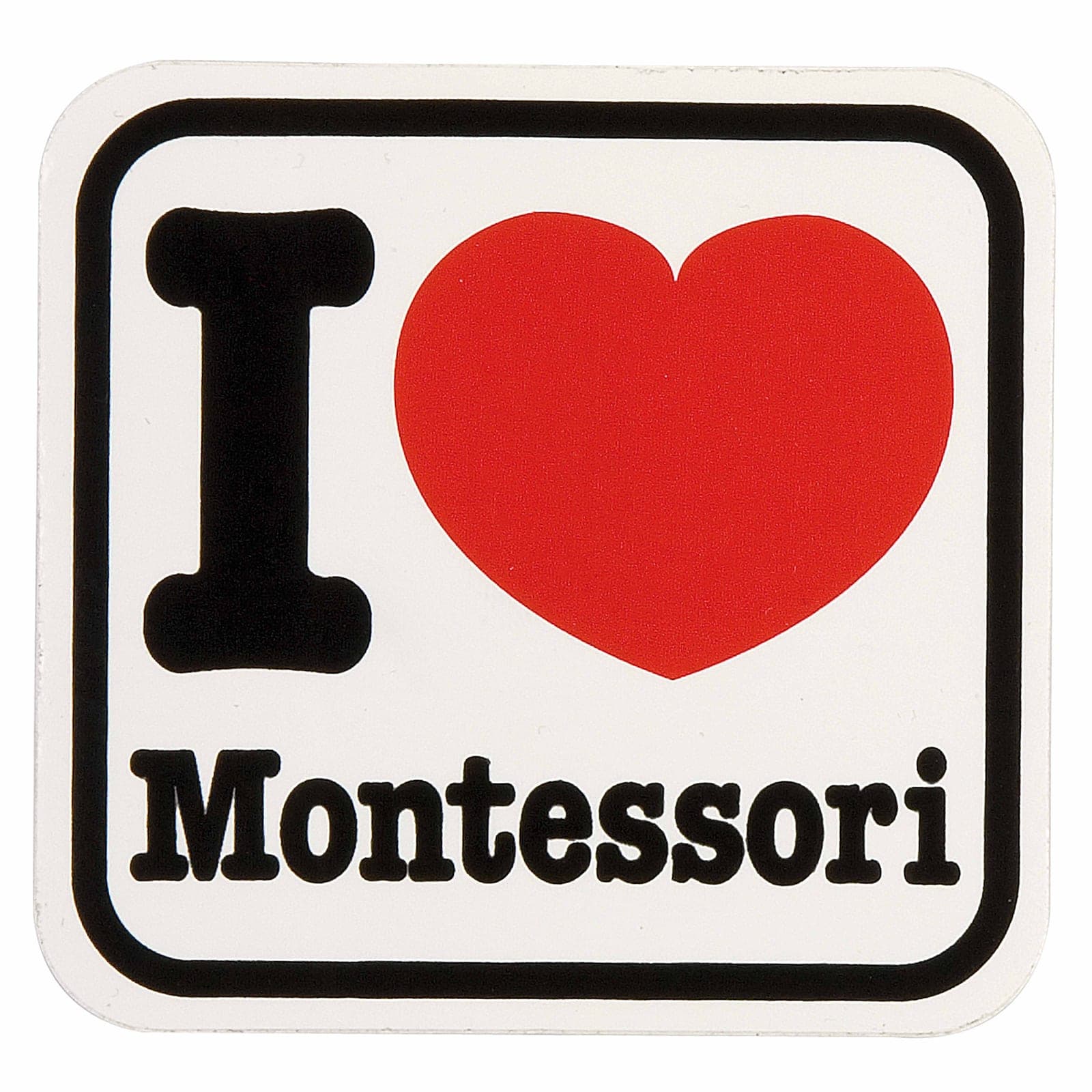 Vinyl Sticker: I Love Montessori — Montessori Material | Faborino