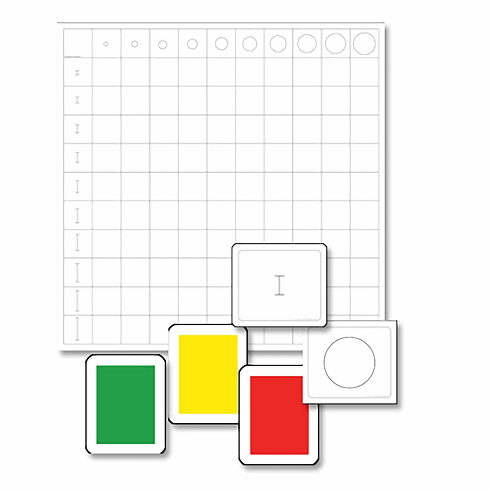 Knobless Cylinder Chart — Visual Discrimination Control Cards — Montessori Material | Faborino