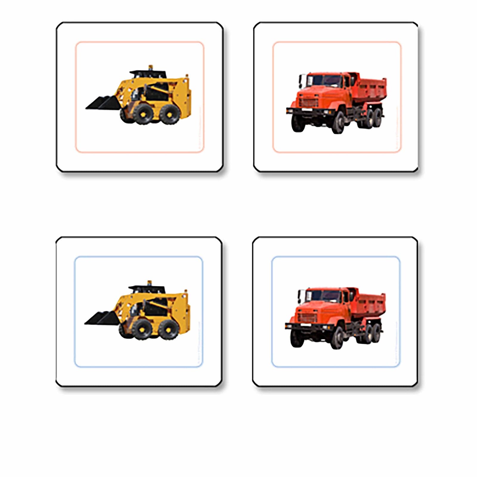 Construction Equipment Matching Cards — Montessori Material | Faborino