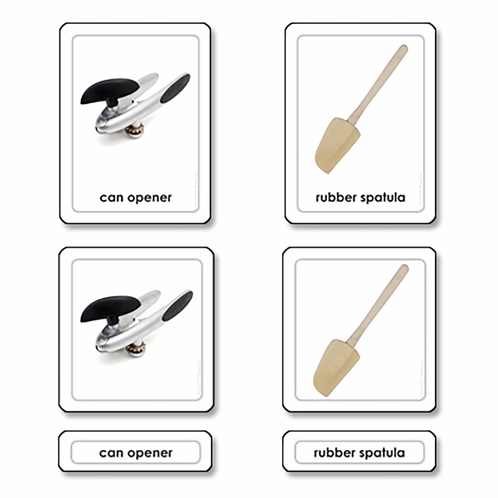 Kitchen Utensils 3 Part Cards — View 1
