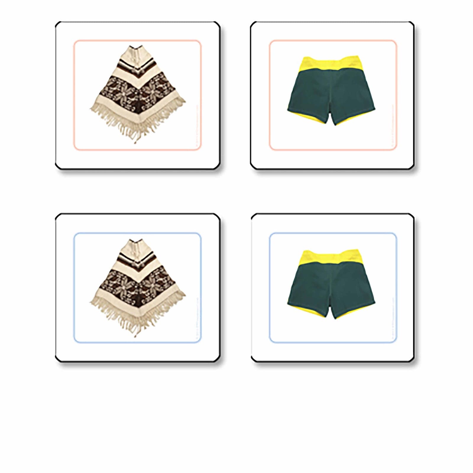 Clothes Matching Cards — Montessori Material | Faborino