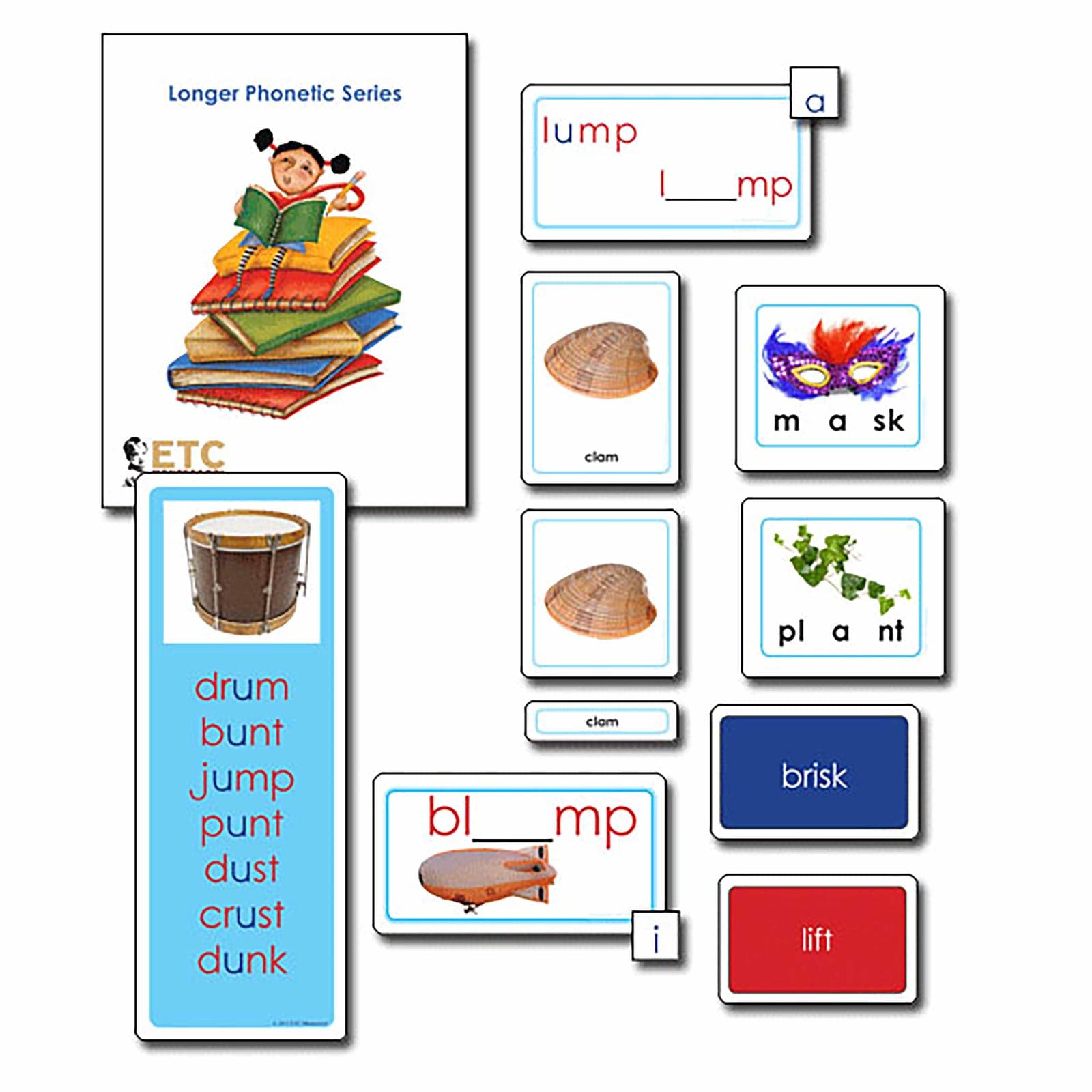 Blue Phonetic Series — Longer Words & Complex Combinations — Montessori Material | Faborino