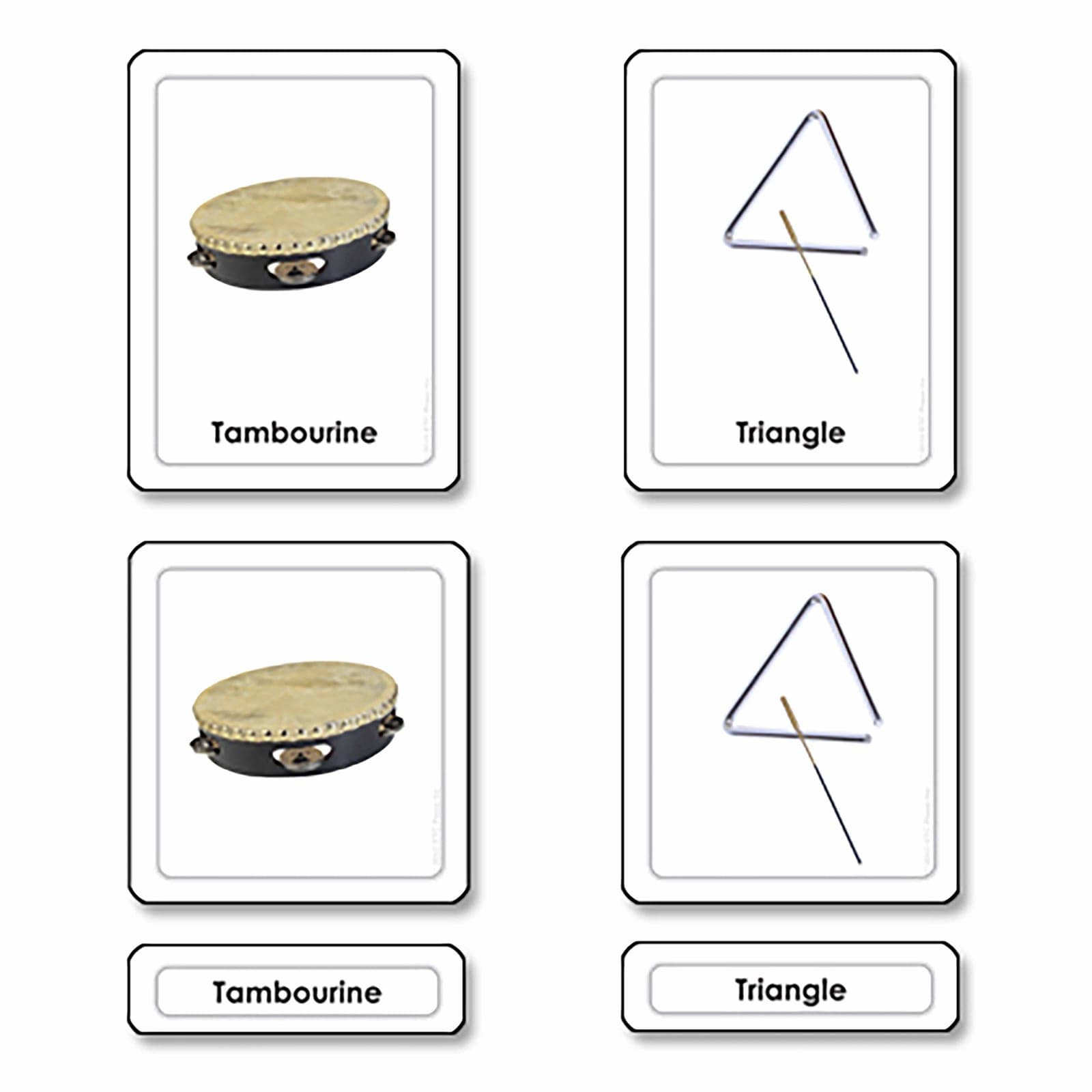 Musical Instruments 3 Part Cards — View 1