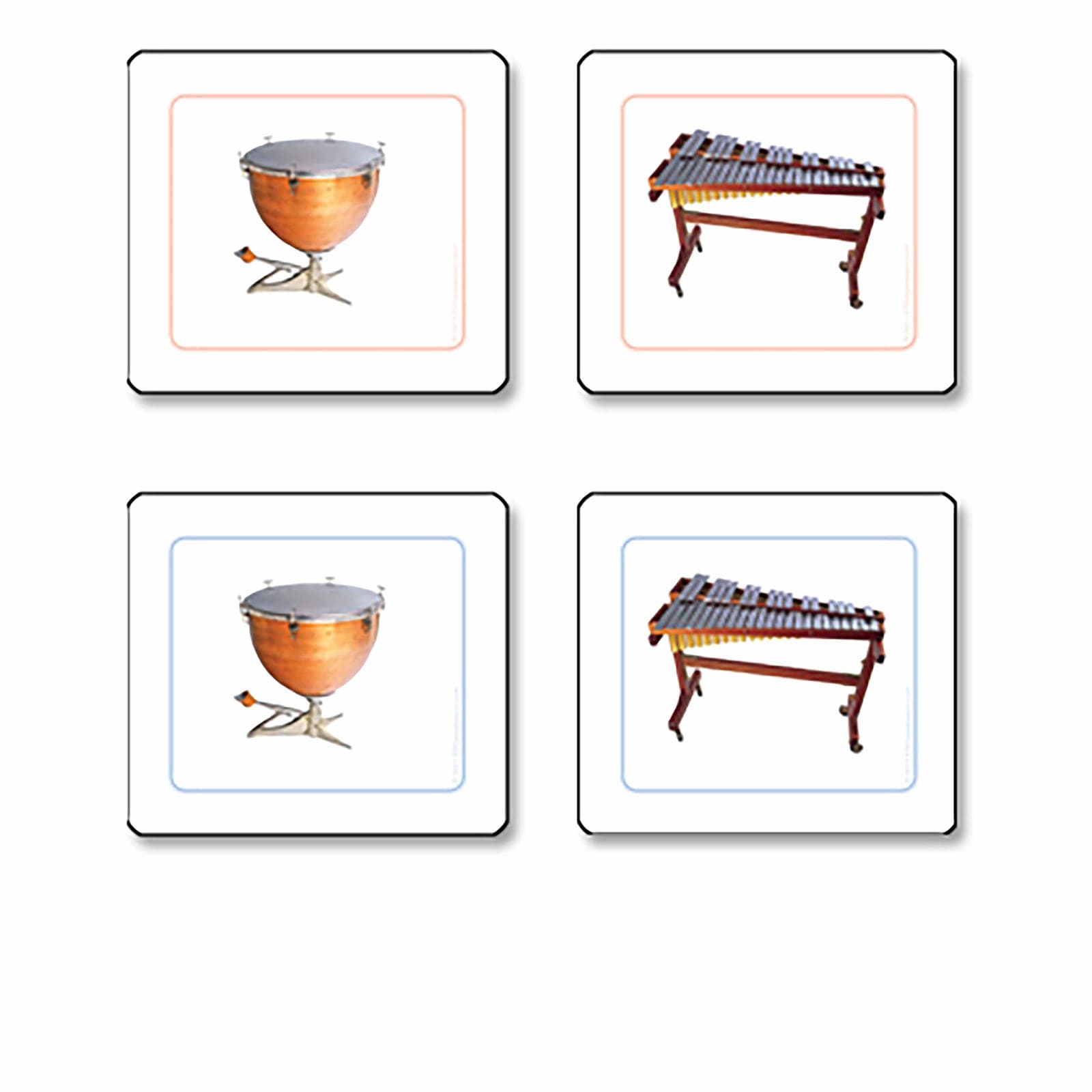 Musical Instruments Matching Cards — Montessori Material | Faborino