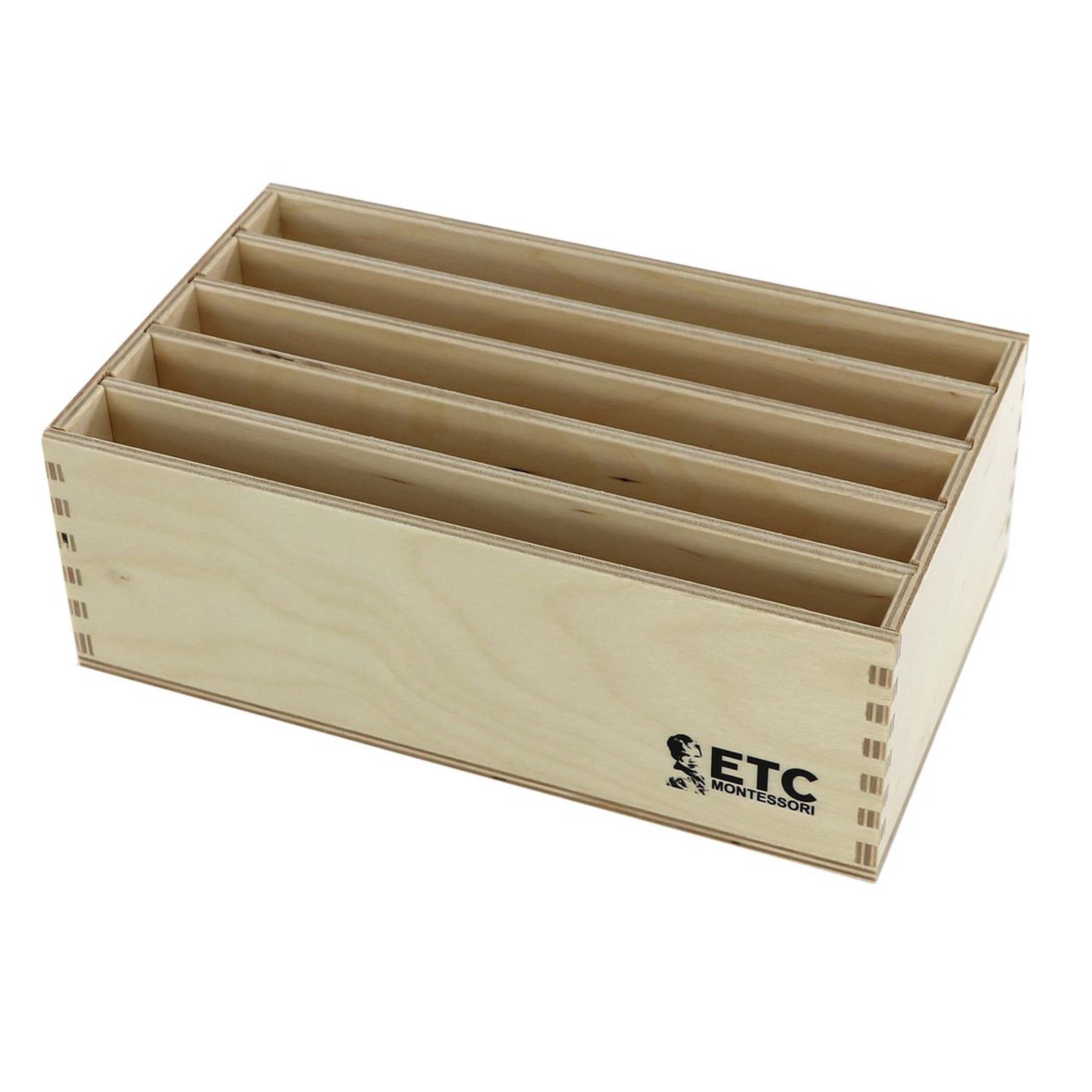 Large Slotted Card Container — Montessori Material | Faborino