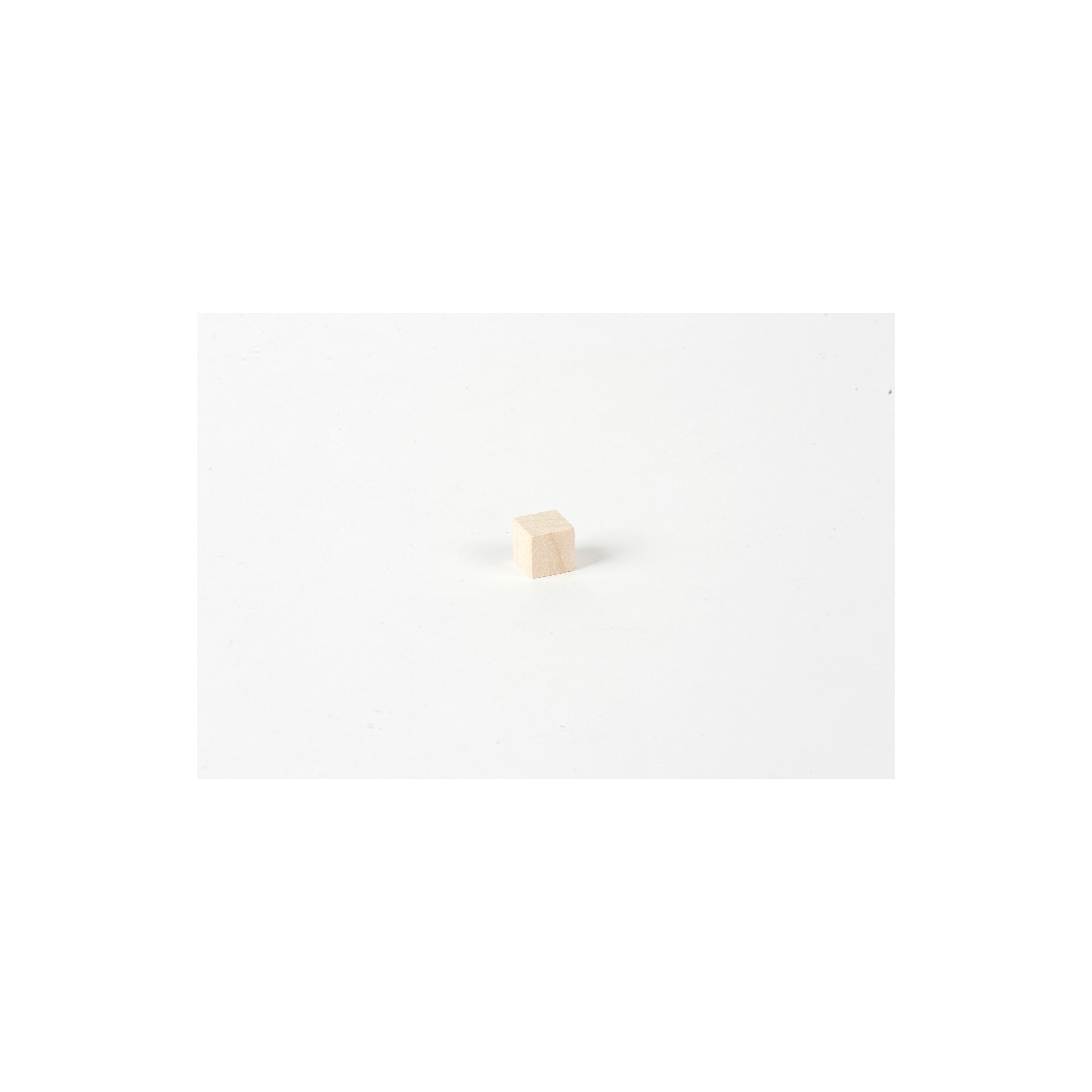 Unbemalter Würfel: 1x1x1 cm