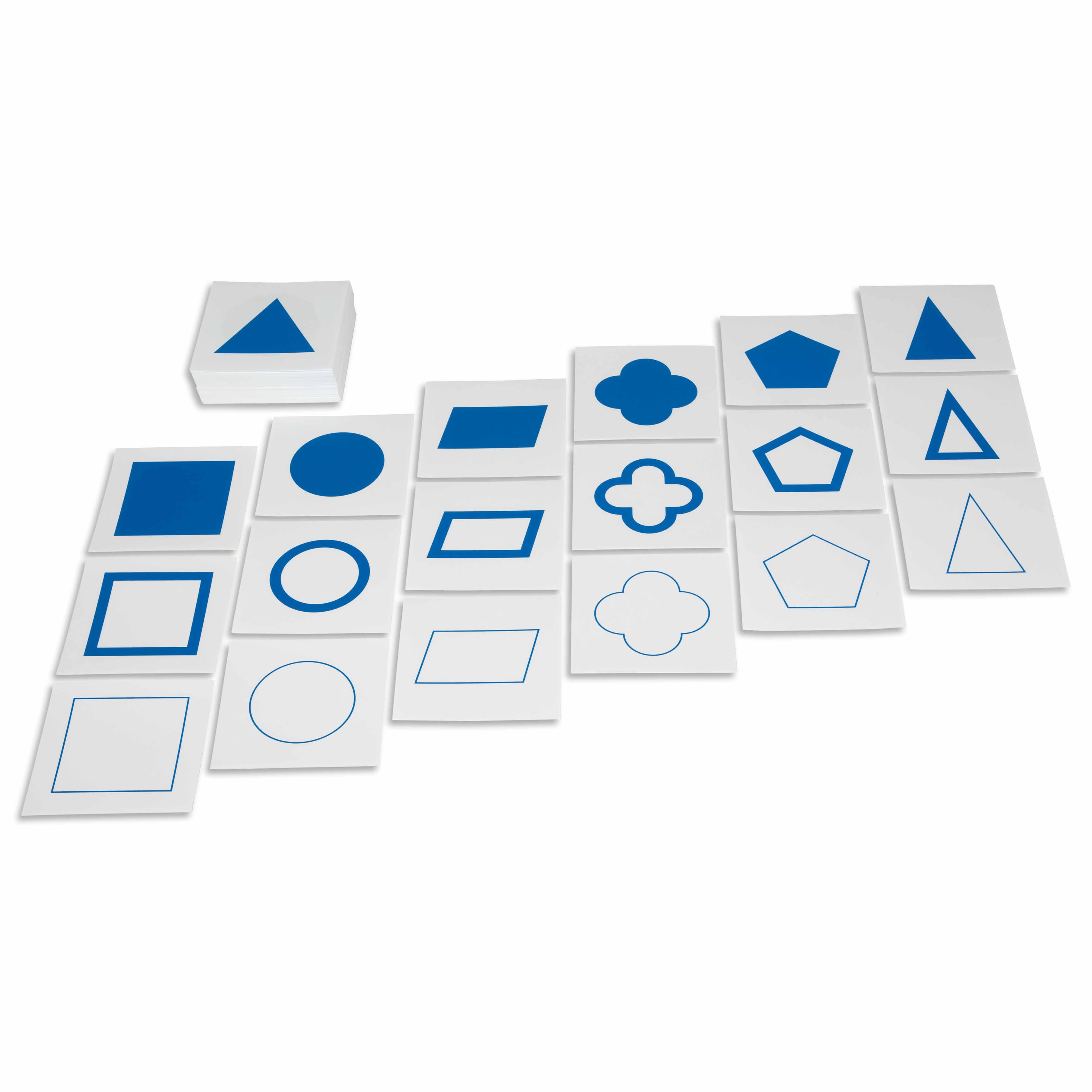 Geometrische Formkarten — Dreiteilige Unterscheidung — Katalogansicht