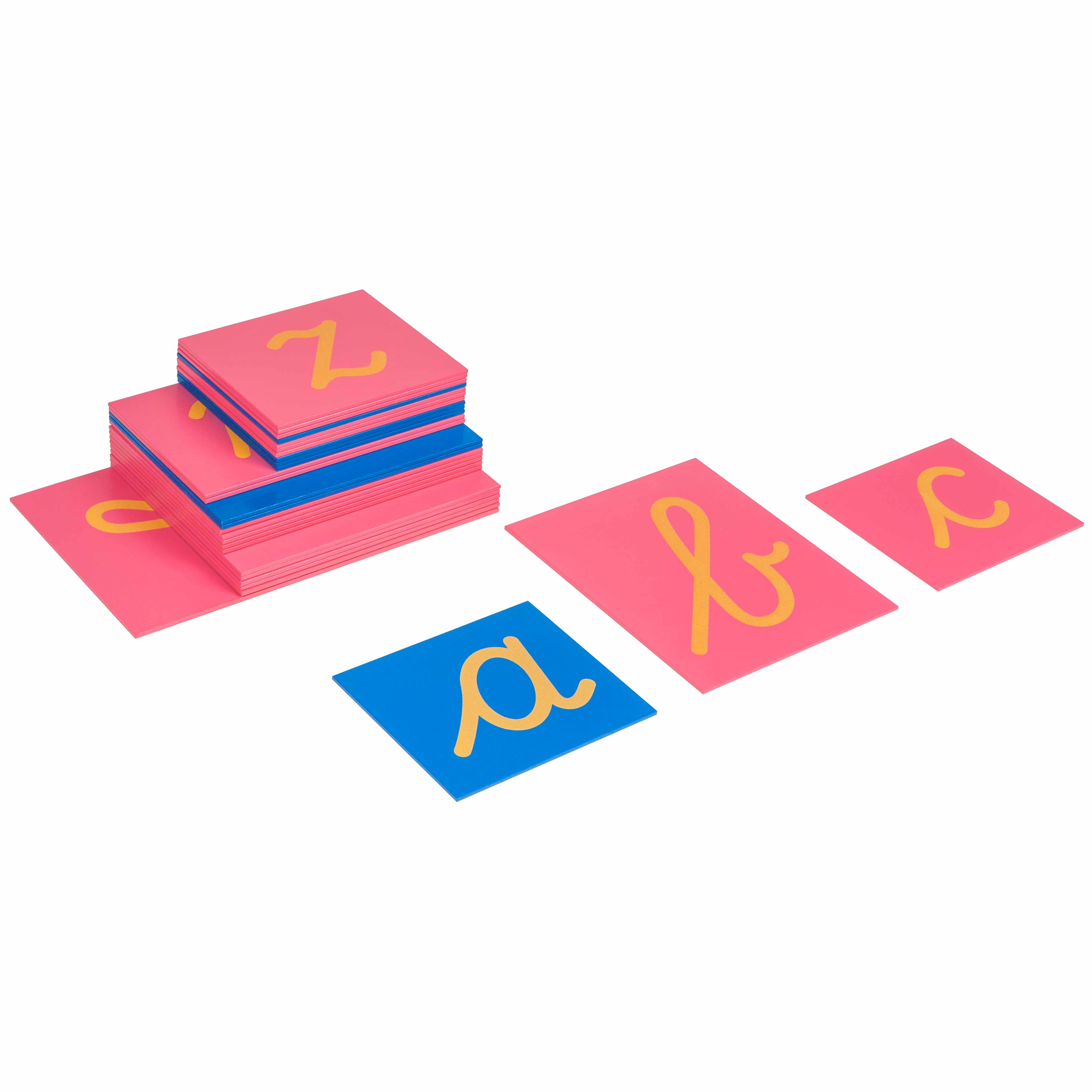 Sandpapierbuchstaben — Internationale Schreibschrift auf Holz — Katalogansicht