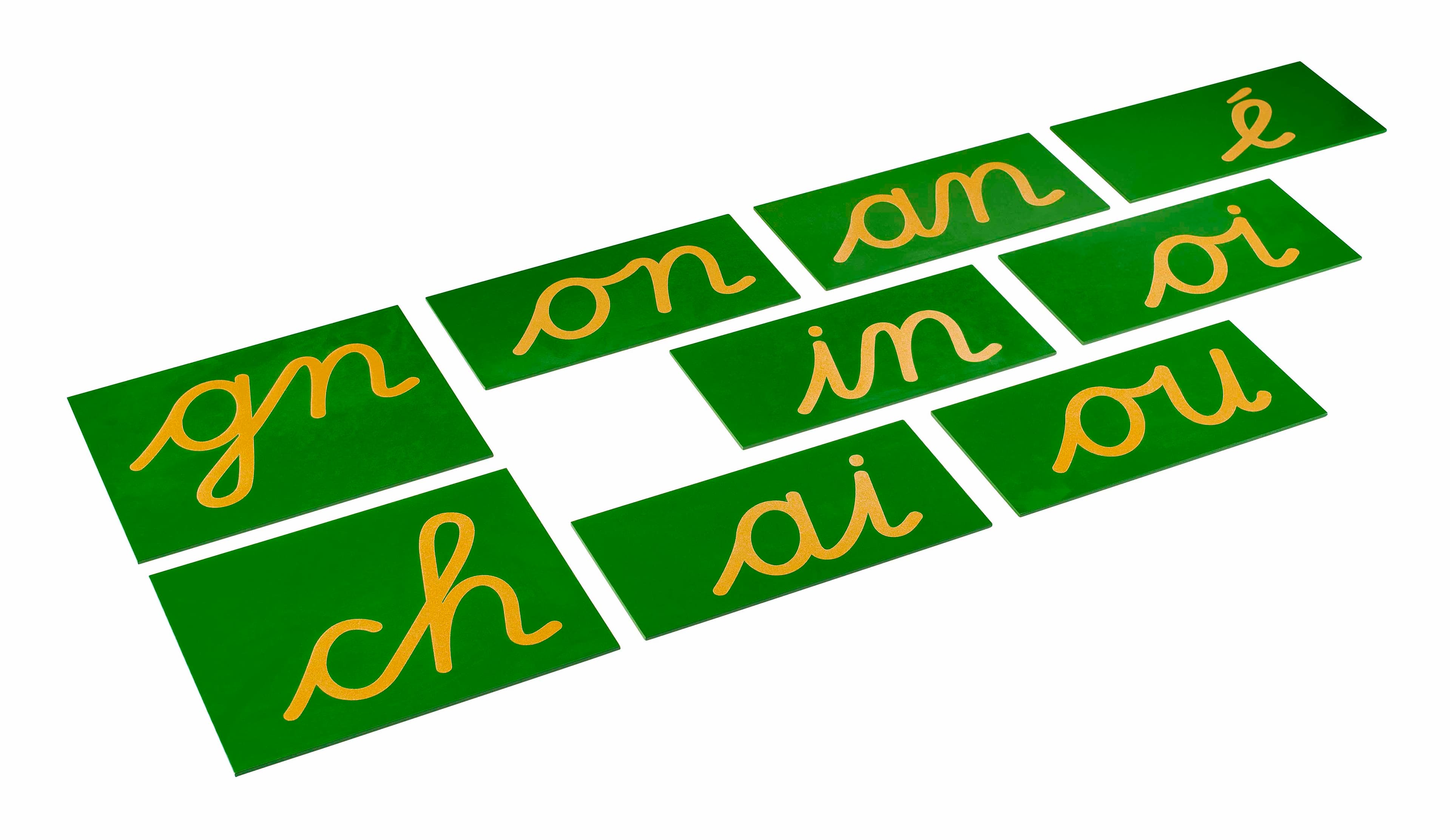 Doppelte Sandpapierbuchstaben: Französische Schreibschrift