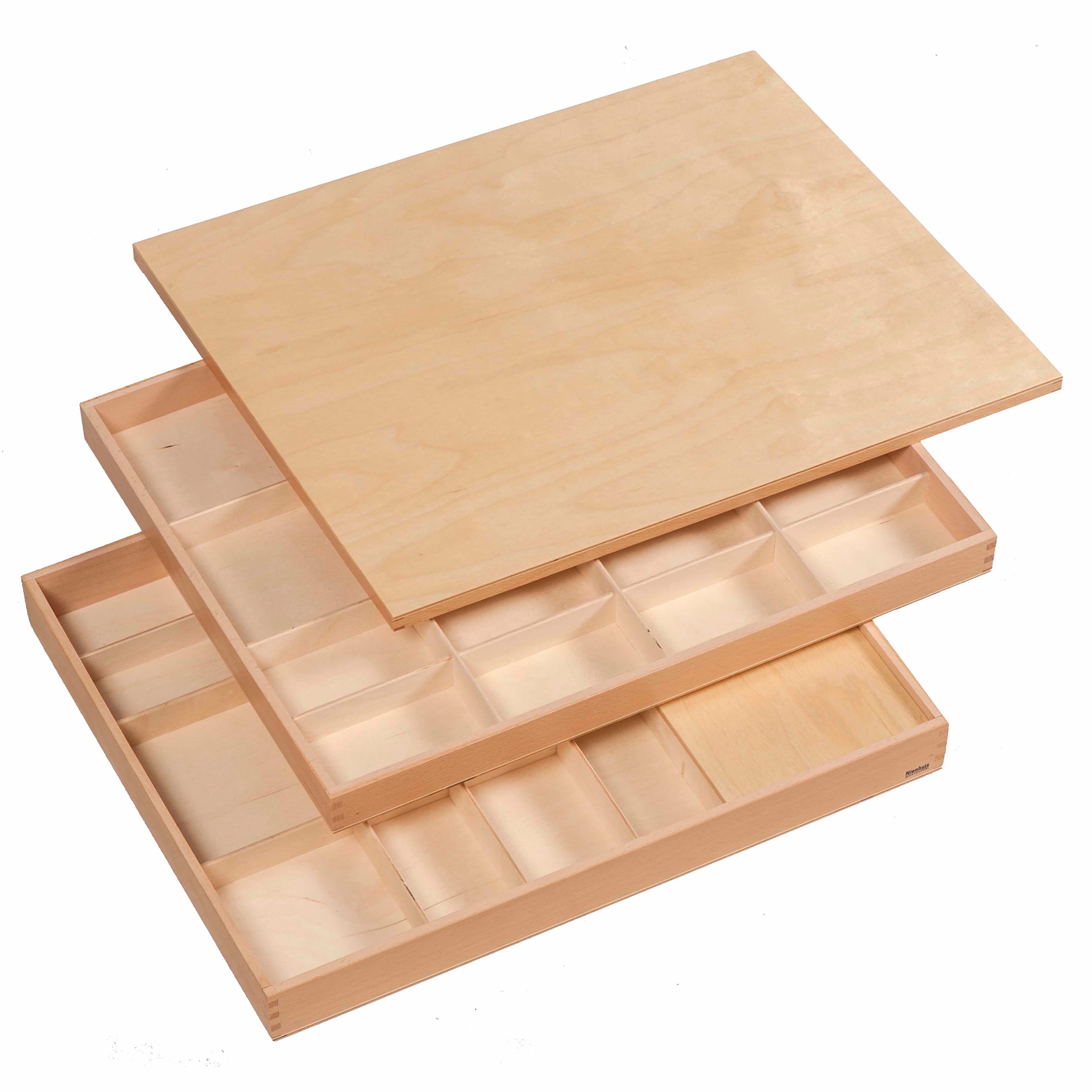 Großer Beweglicher Alphabetkasten — Drei-Fach-Ablage für komplettes Set — Katalogansicht