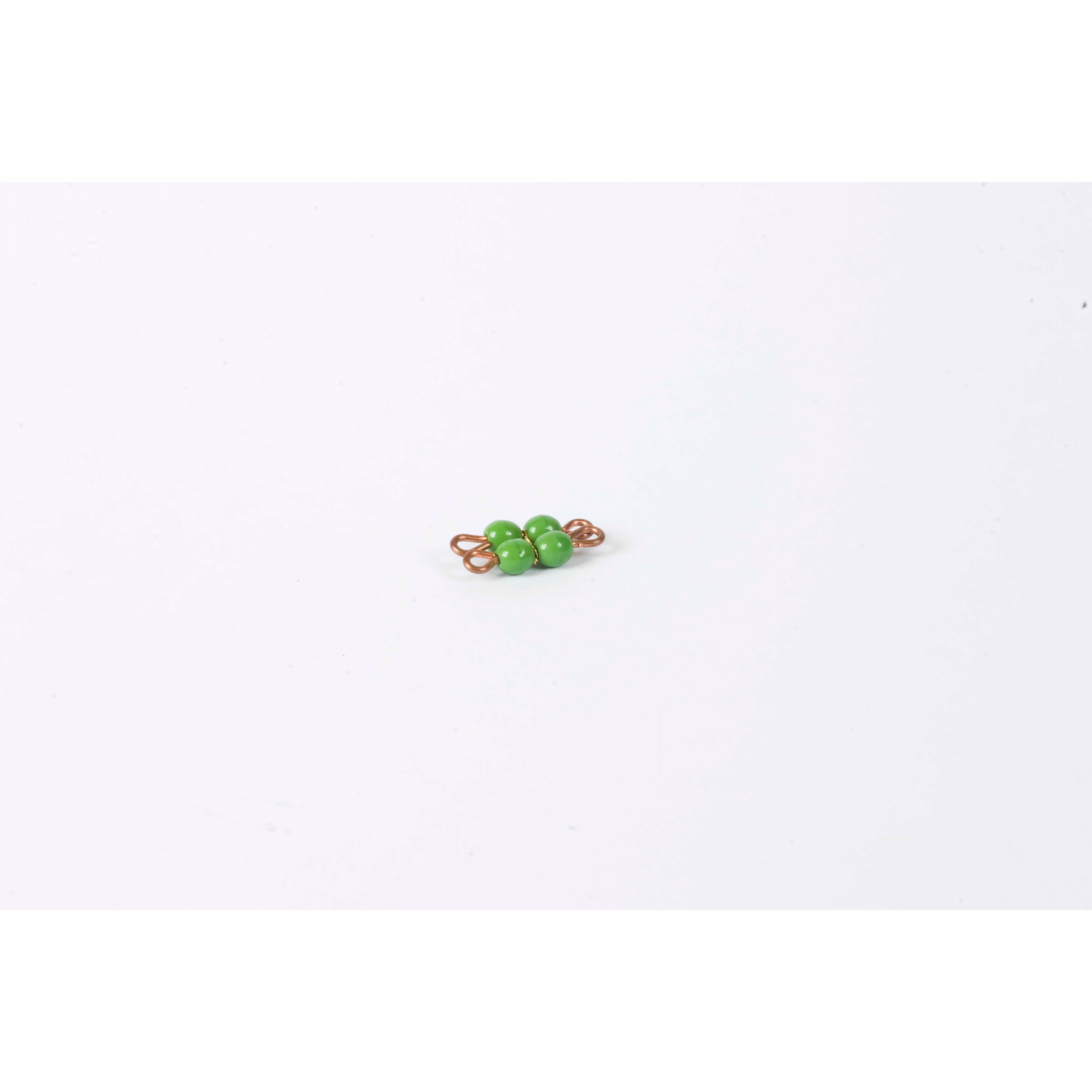 Einzelnes Glasperlenquadrat der 2: Grün