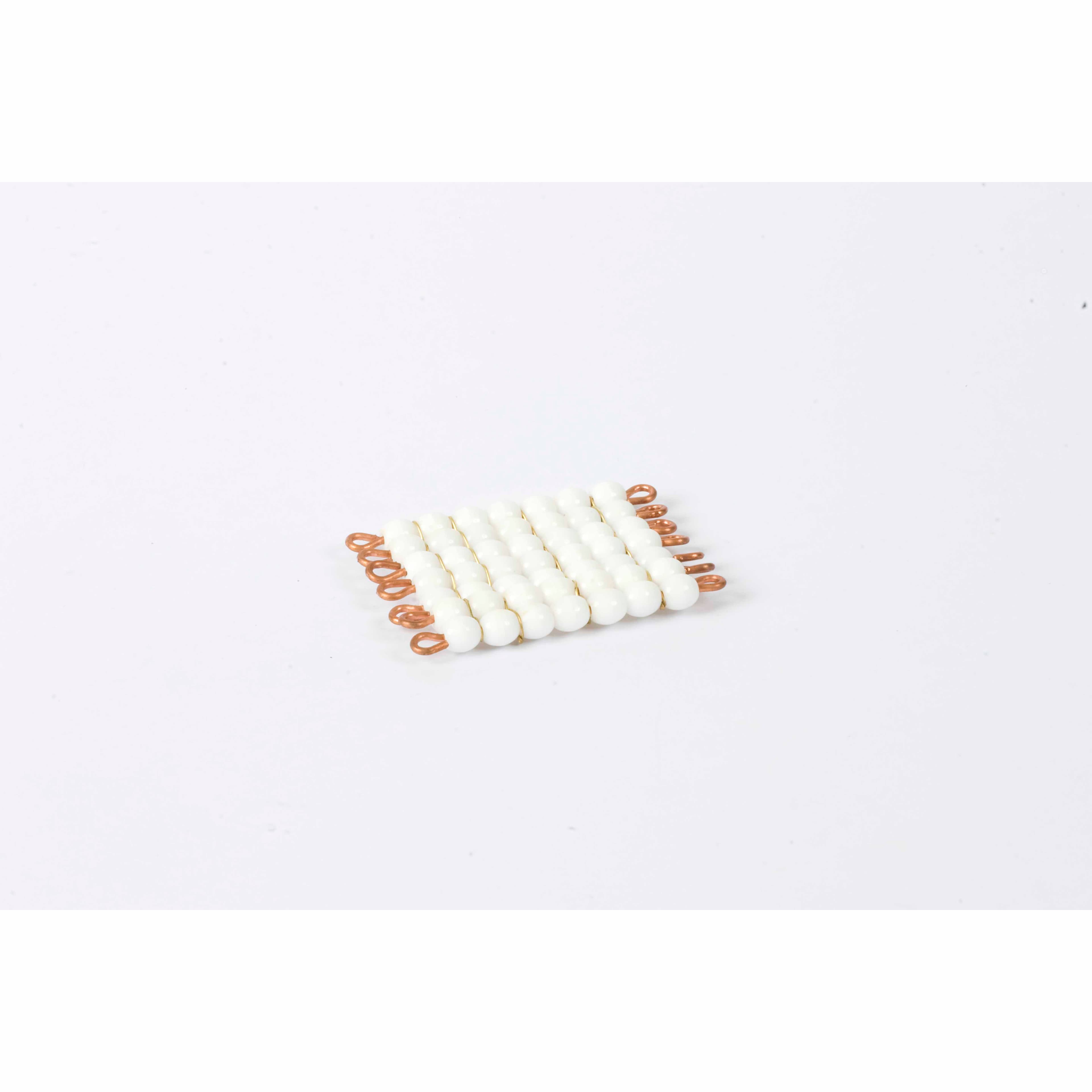 Einzelnes Glasperlenquadrat der 7: Weiß