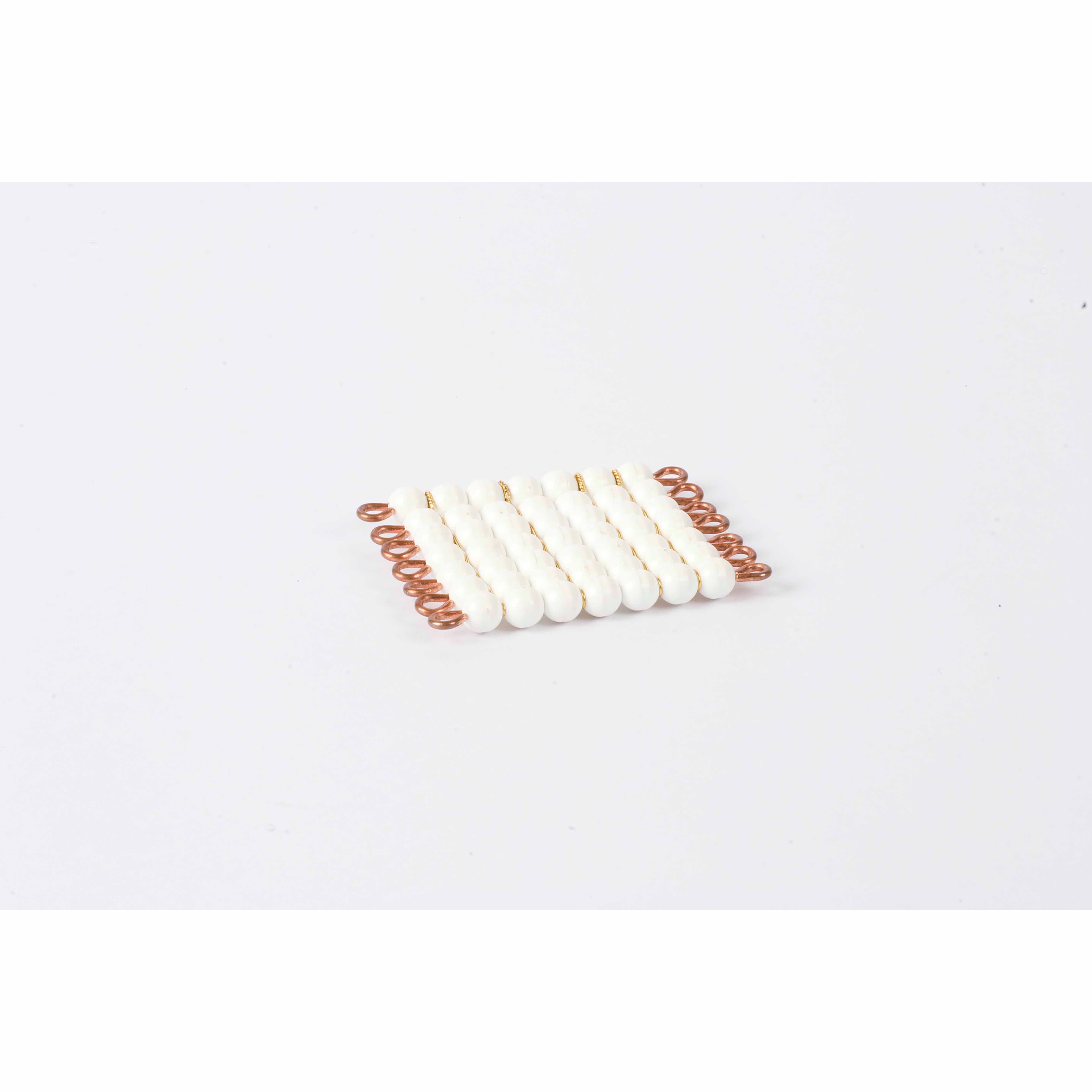 Individual Nylon Bead Square Of 7: White