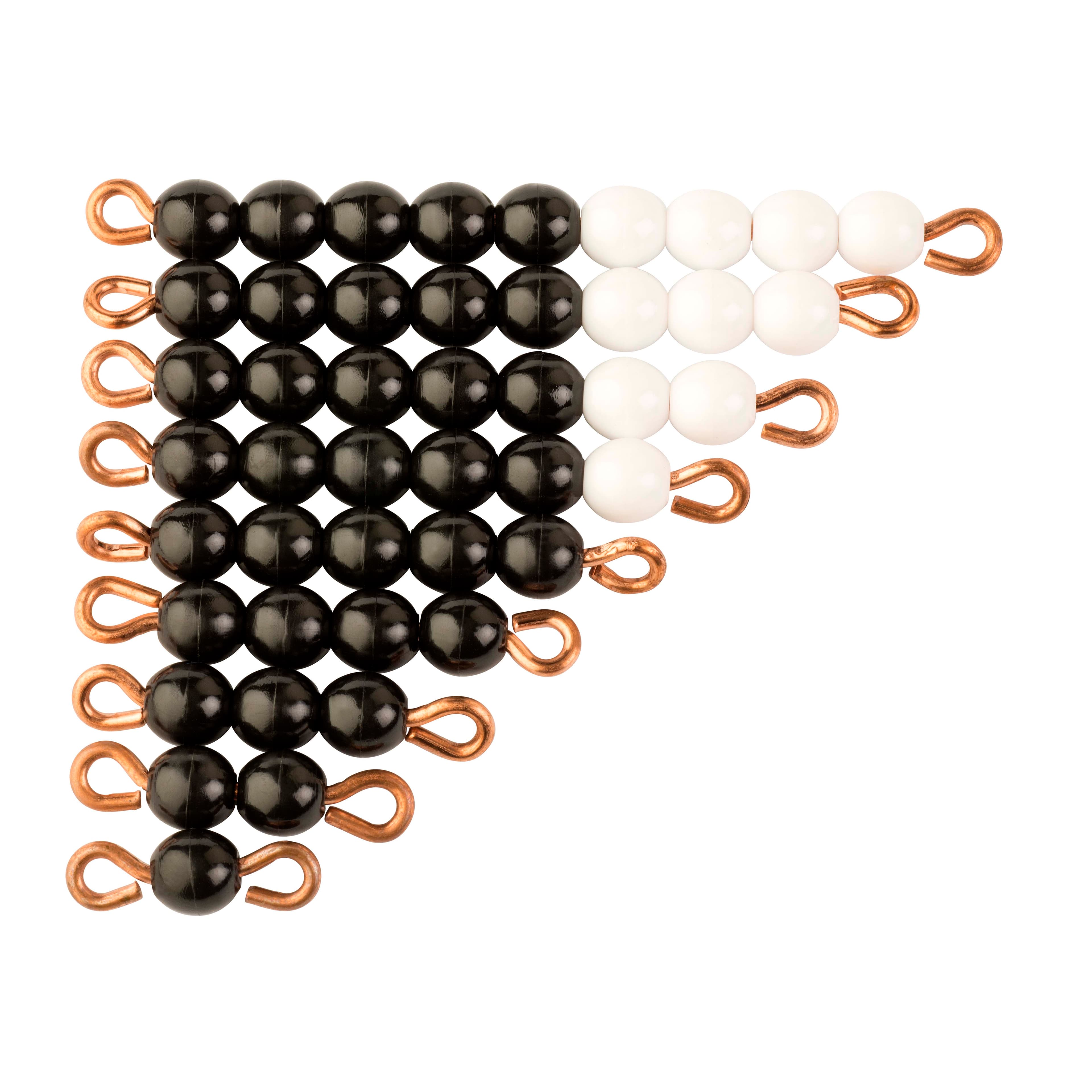 Black And White Bead Stairs - Individual Beads Nylon: 1 Set