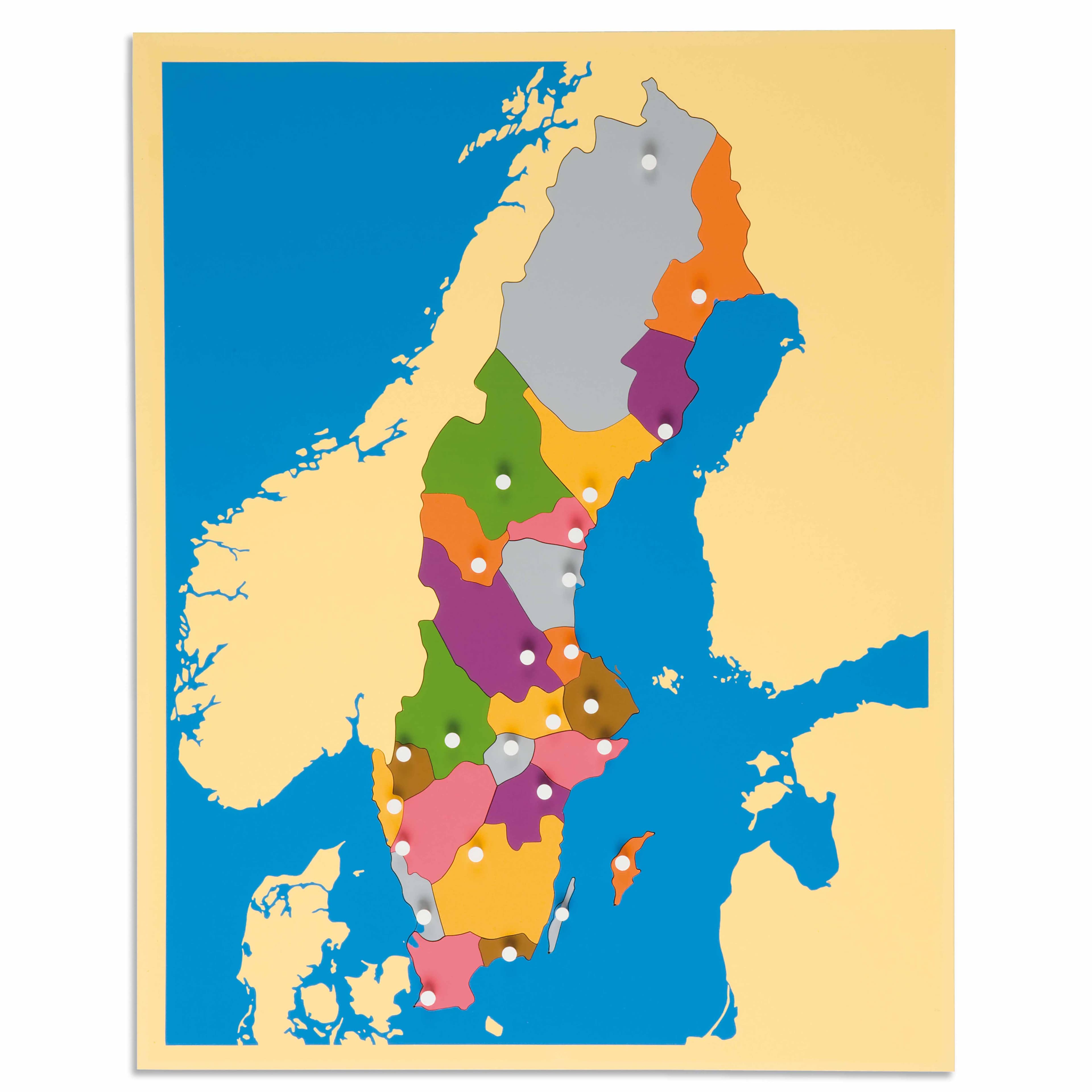 Puzzlekarte: Schweden