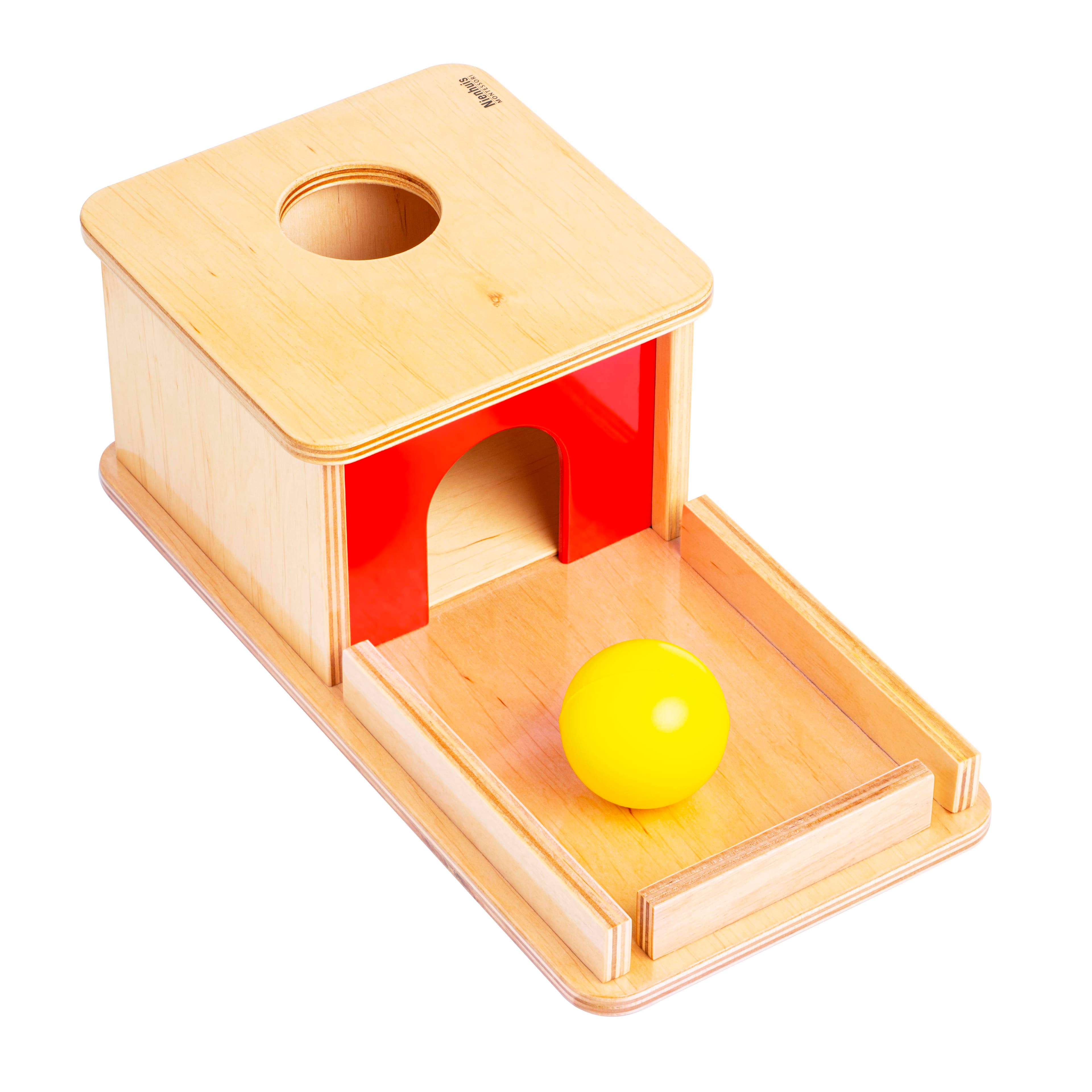 Object Permanence Box — Ballwurf mit Tablett für Kleinkinder — Katalogansicht