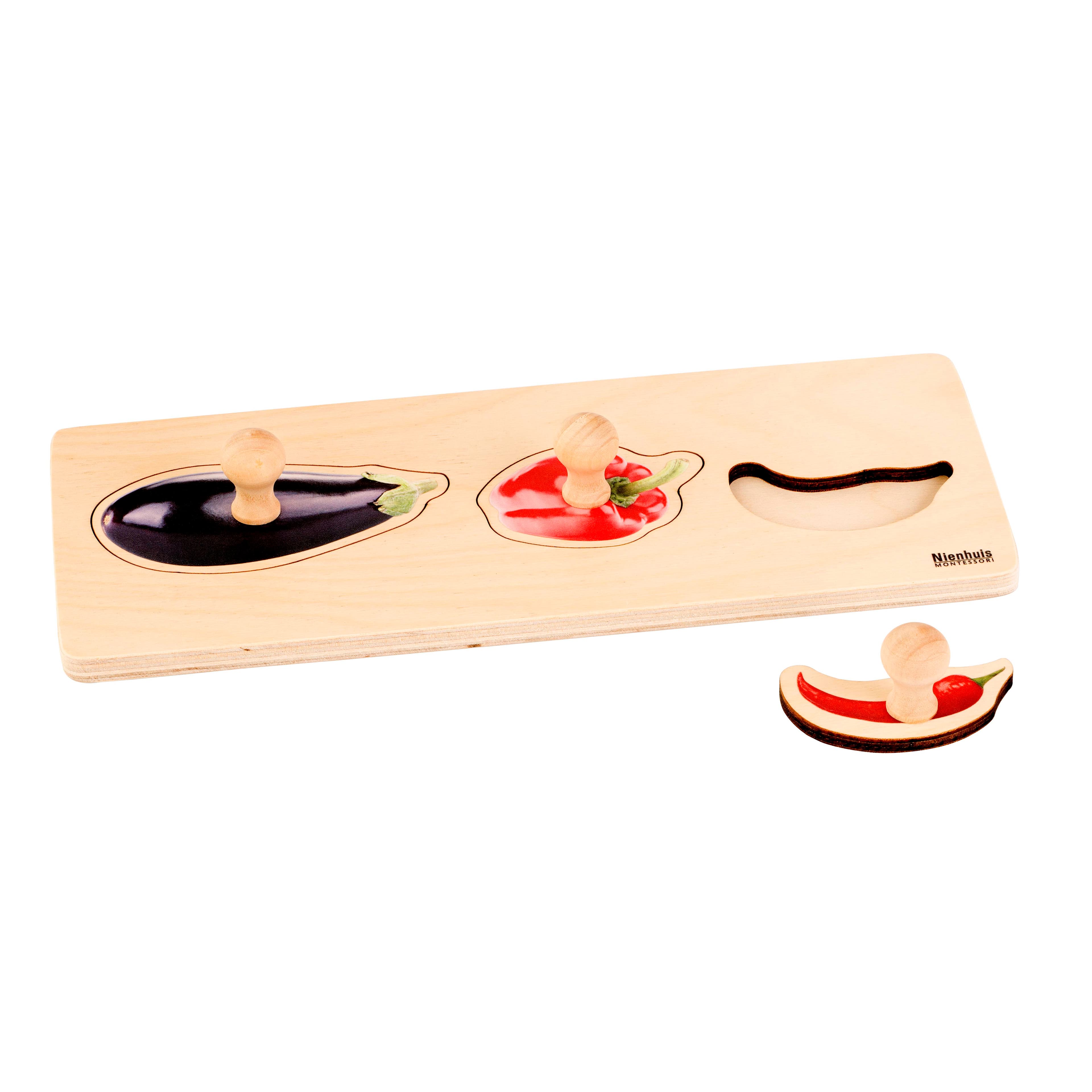 Kleinkind-Puzzle: 3 Gemüsesorten