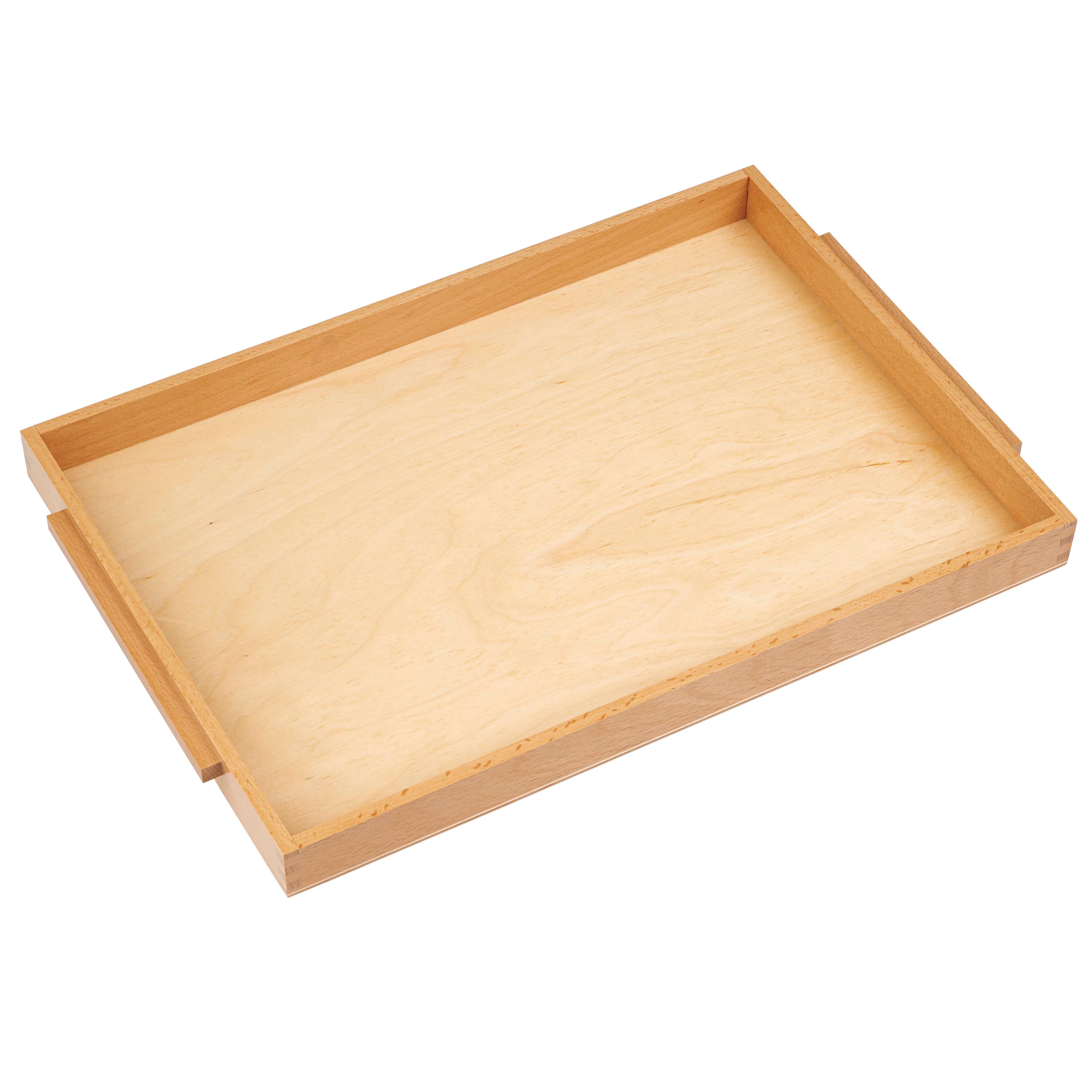 Großes Holztablett mit Griffen