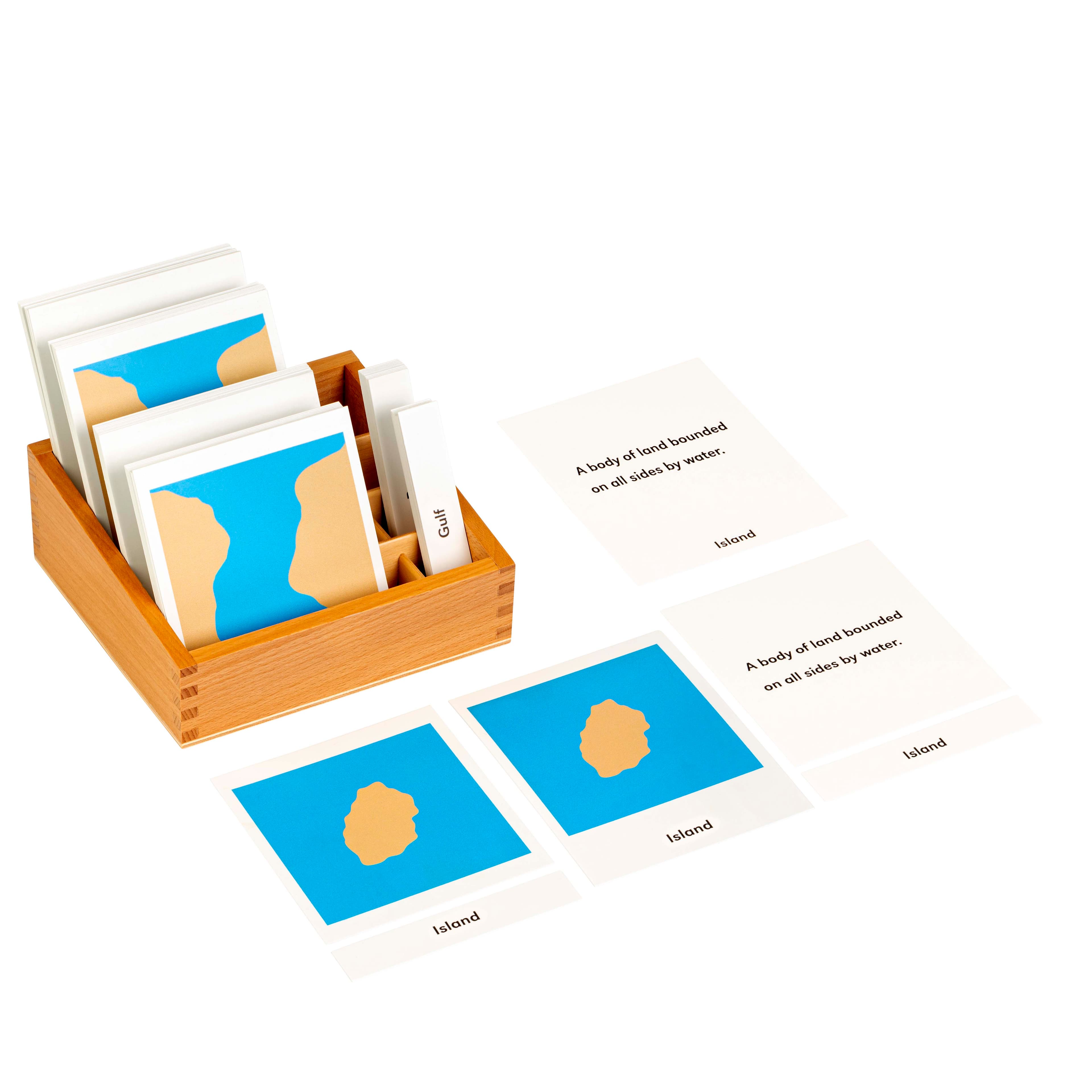 Nomenklaturkarten Land- und Wasserformen: Set 1 und 2