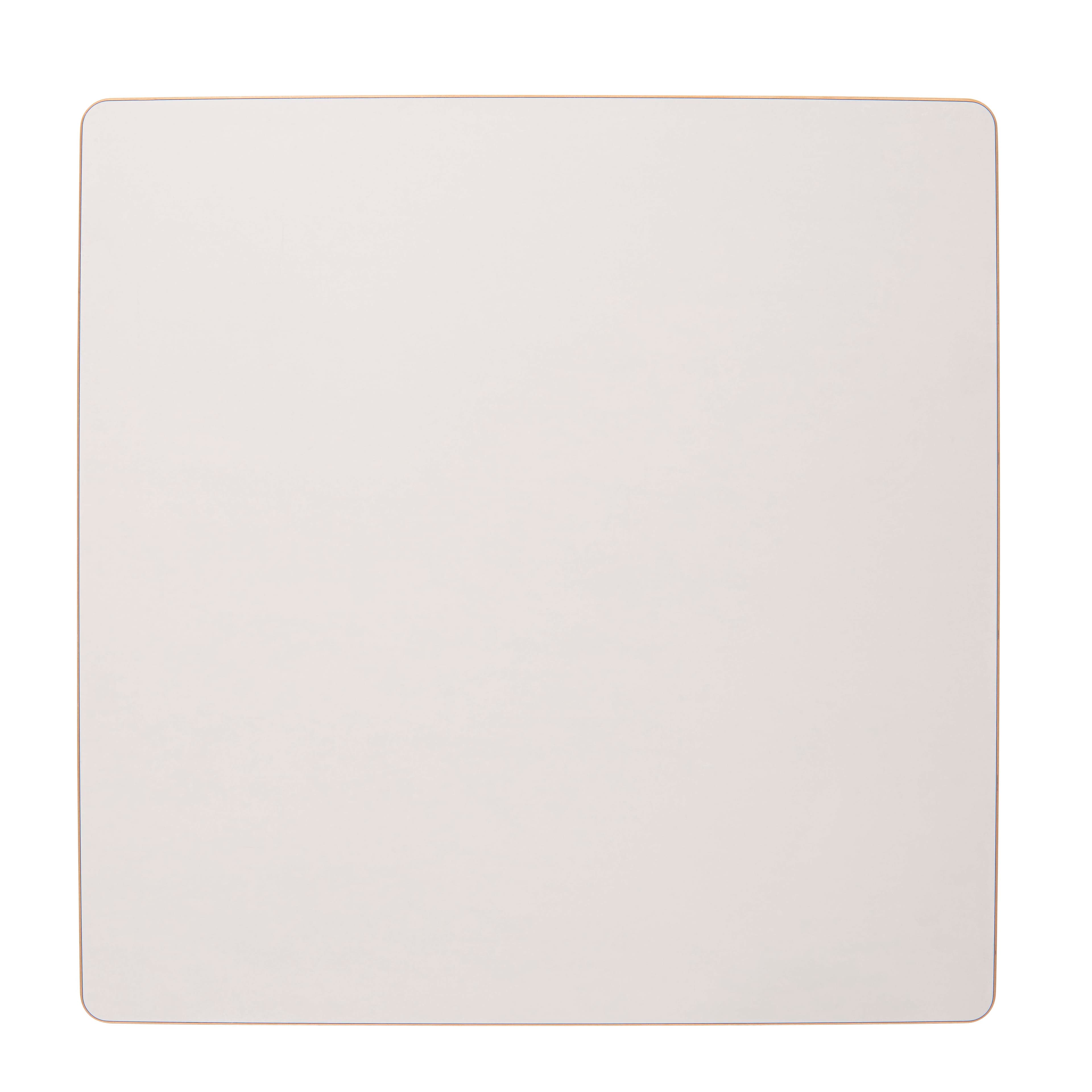 Quadratische Tischplatte: Milchweiß - 64 × 64 × 2 cm