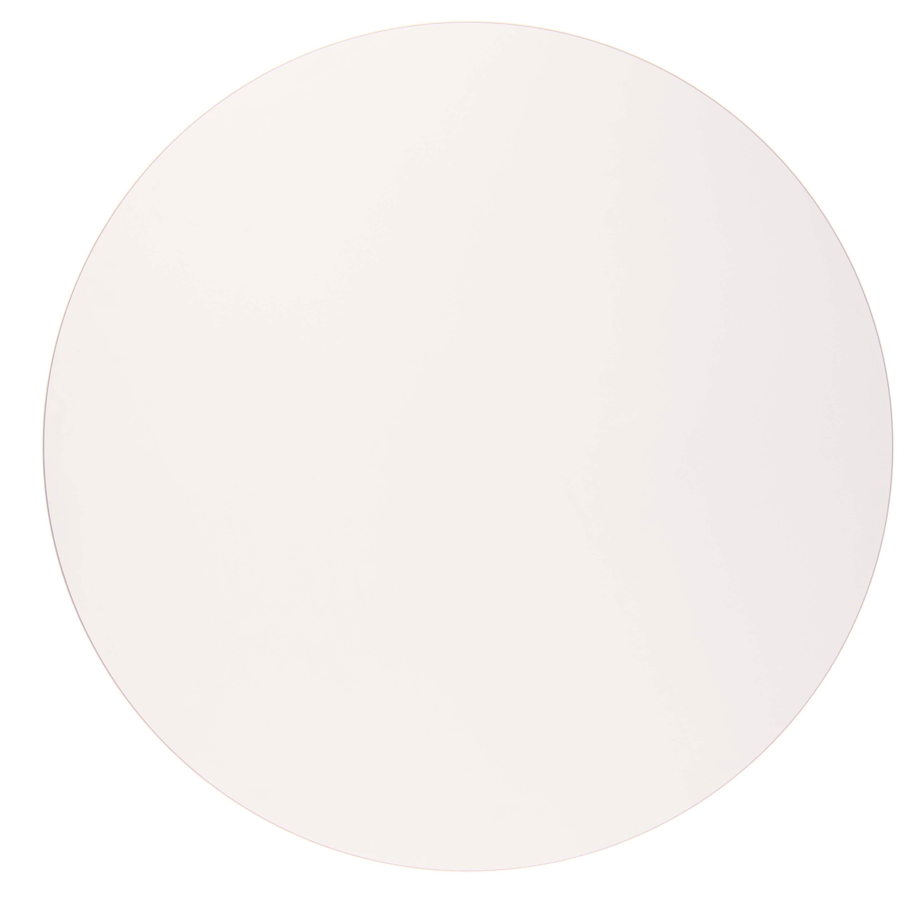 Runde Tischplatte: Milchweiß - Ø 115 × 2 cm