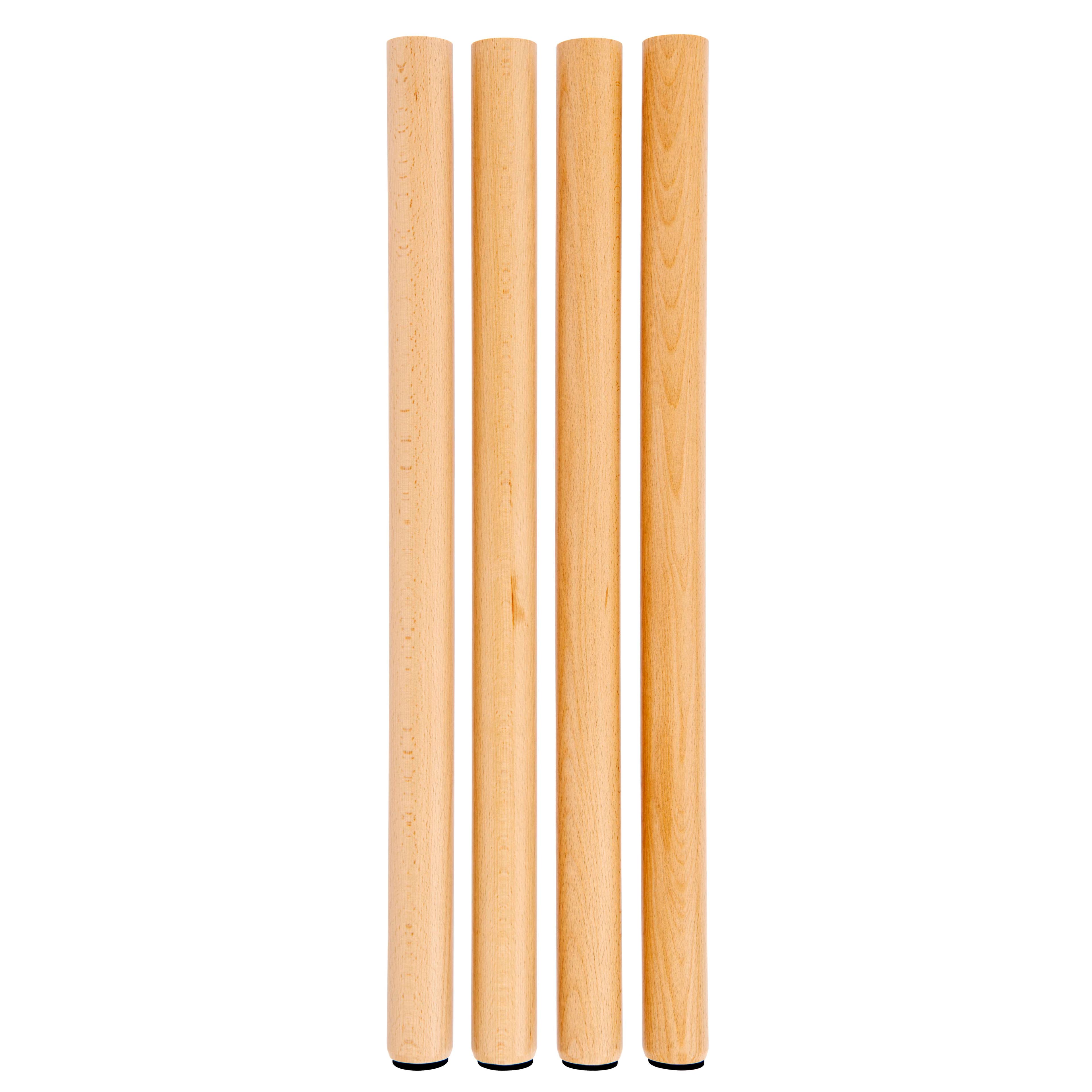 4er-Set Tischbeine: Höhe 76 cm