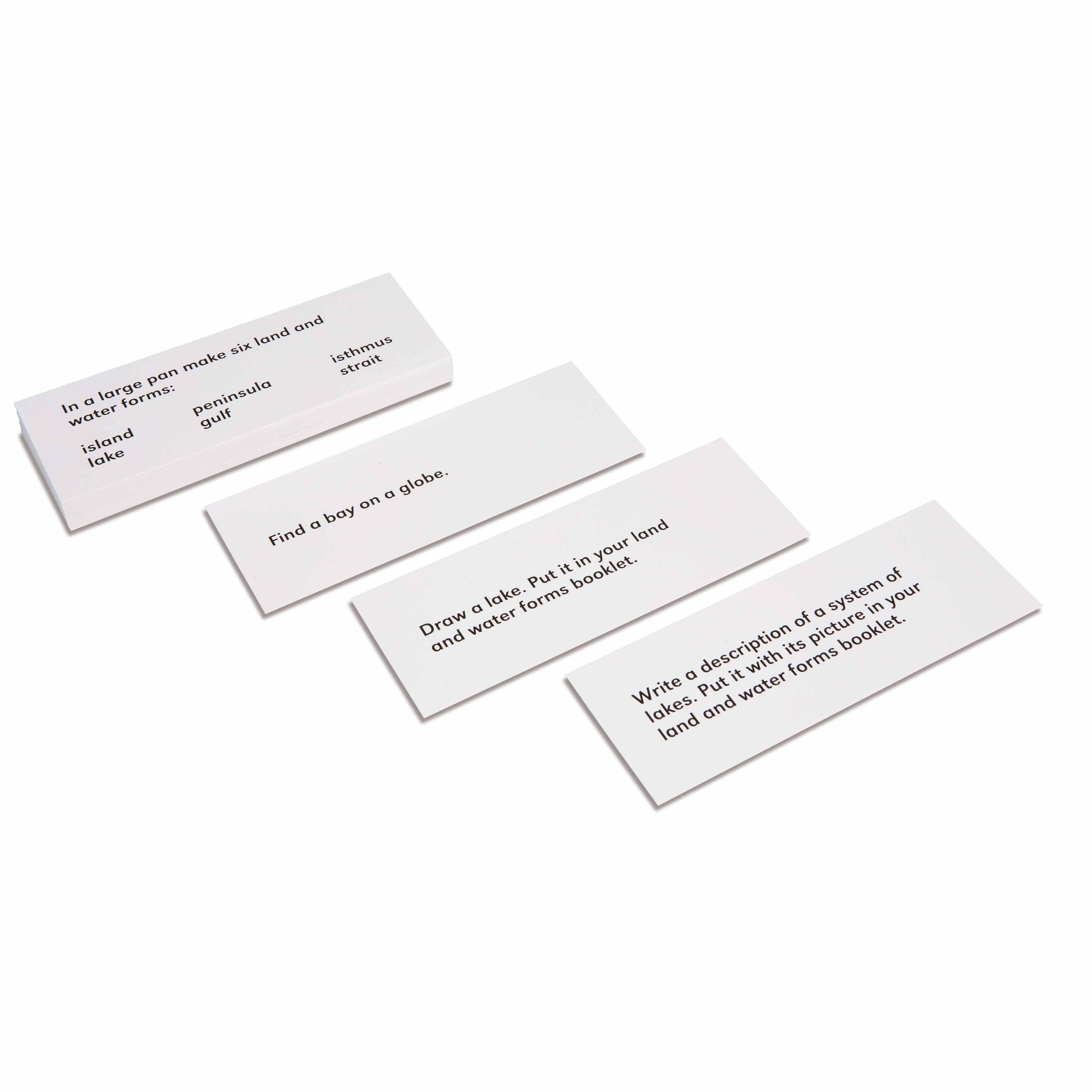 Land- und Wasserformen: Befehlskarten