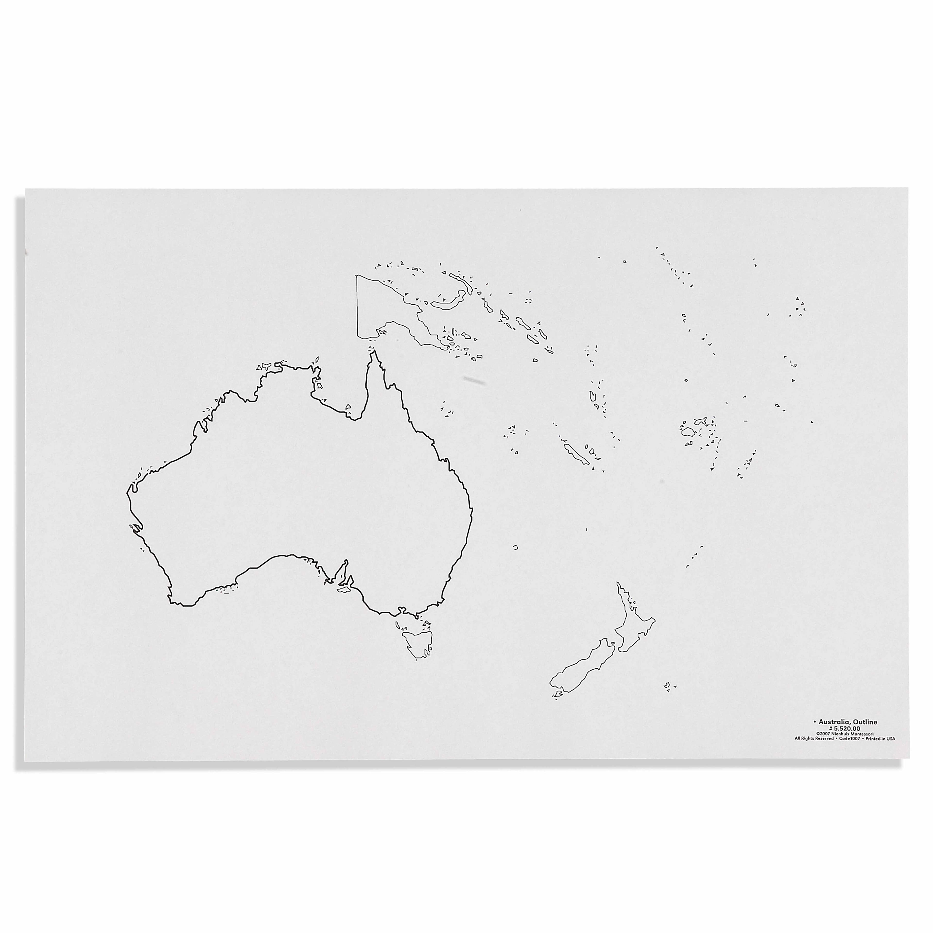 Australien: Umrisskarten — 50er-Pack — Ansicht 1