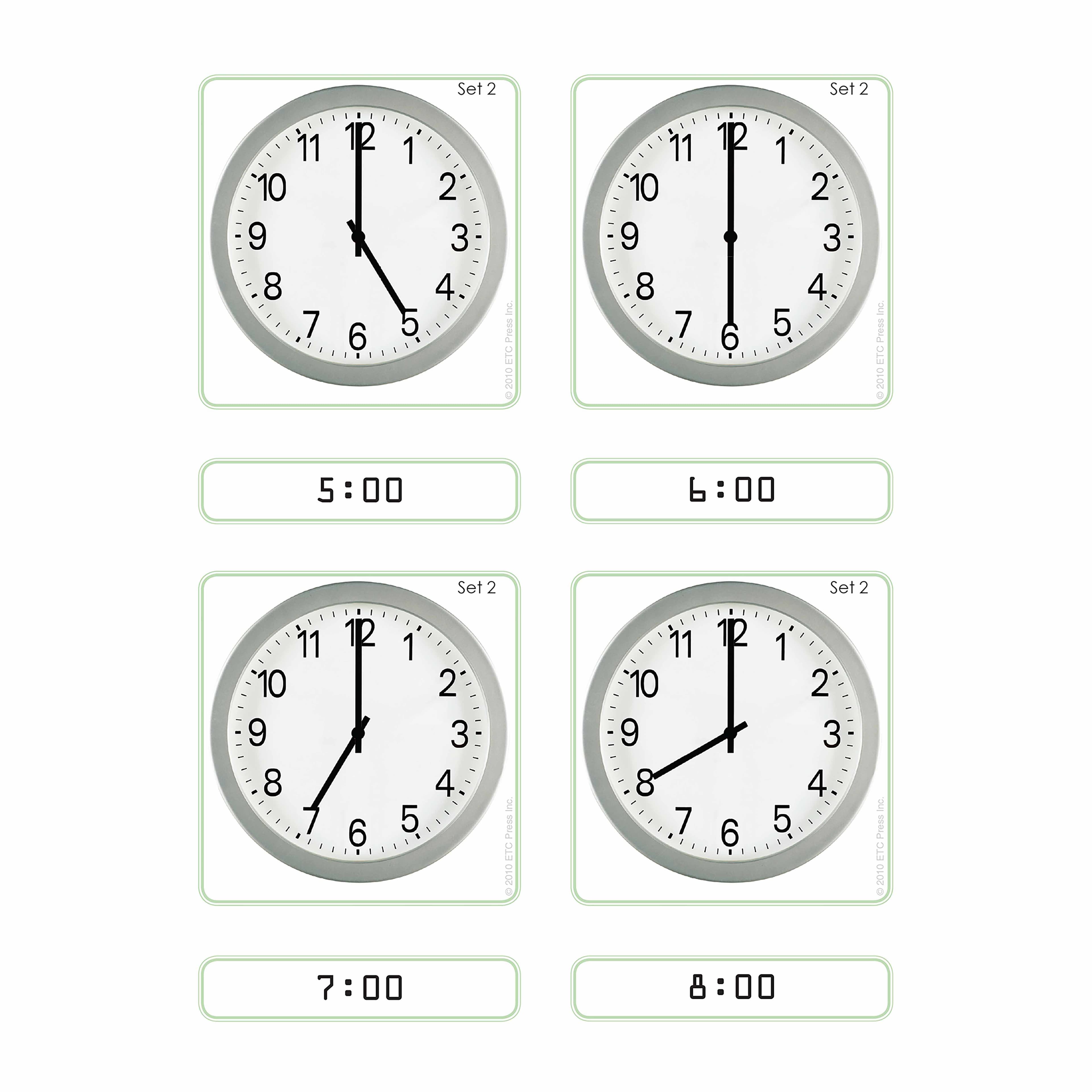 Wie spät ist es? — Uhren-Aktivitätskarten