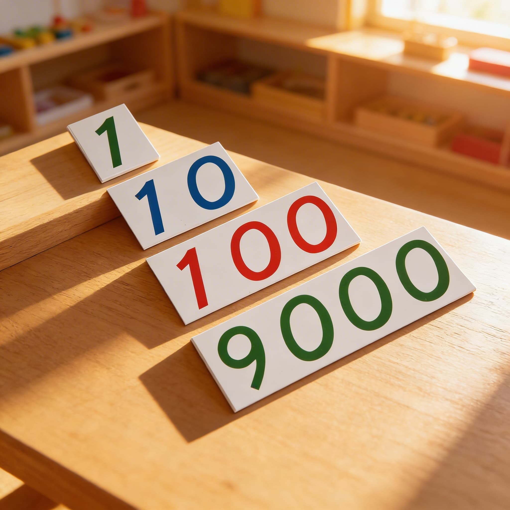 Große Zahlenkarten 1-9000: Kunststoff — Kind beim Lernen