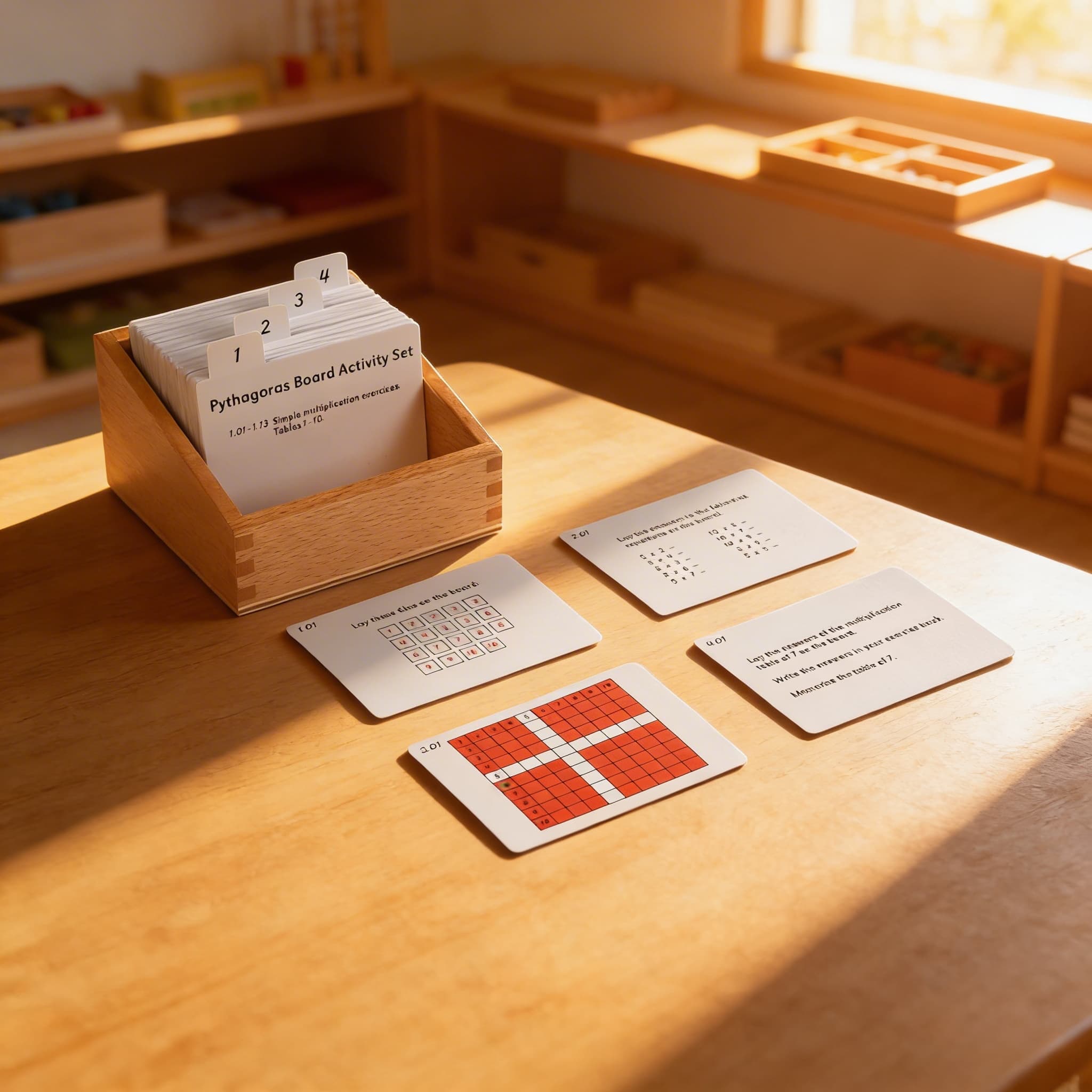 Sada aktivit pro Pythagorovu tabuli — Dítě při učení