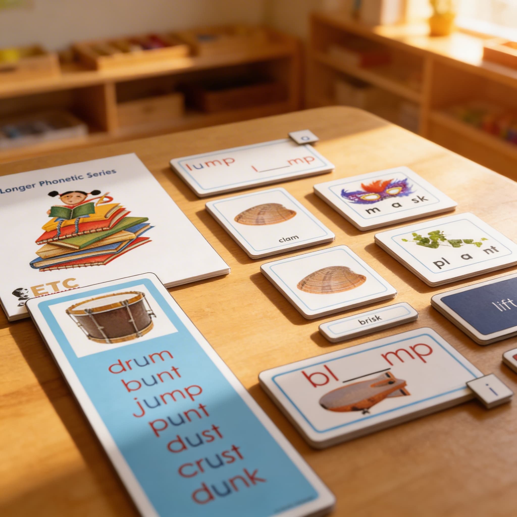 Modrá fonetická série — delší slova a složité kombinace — Dítě při učení