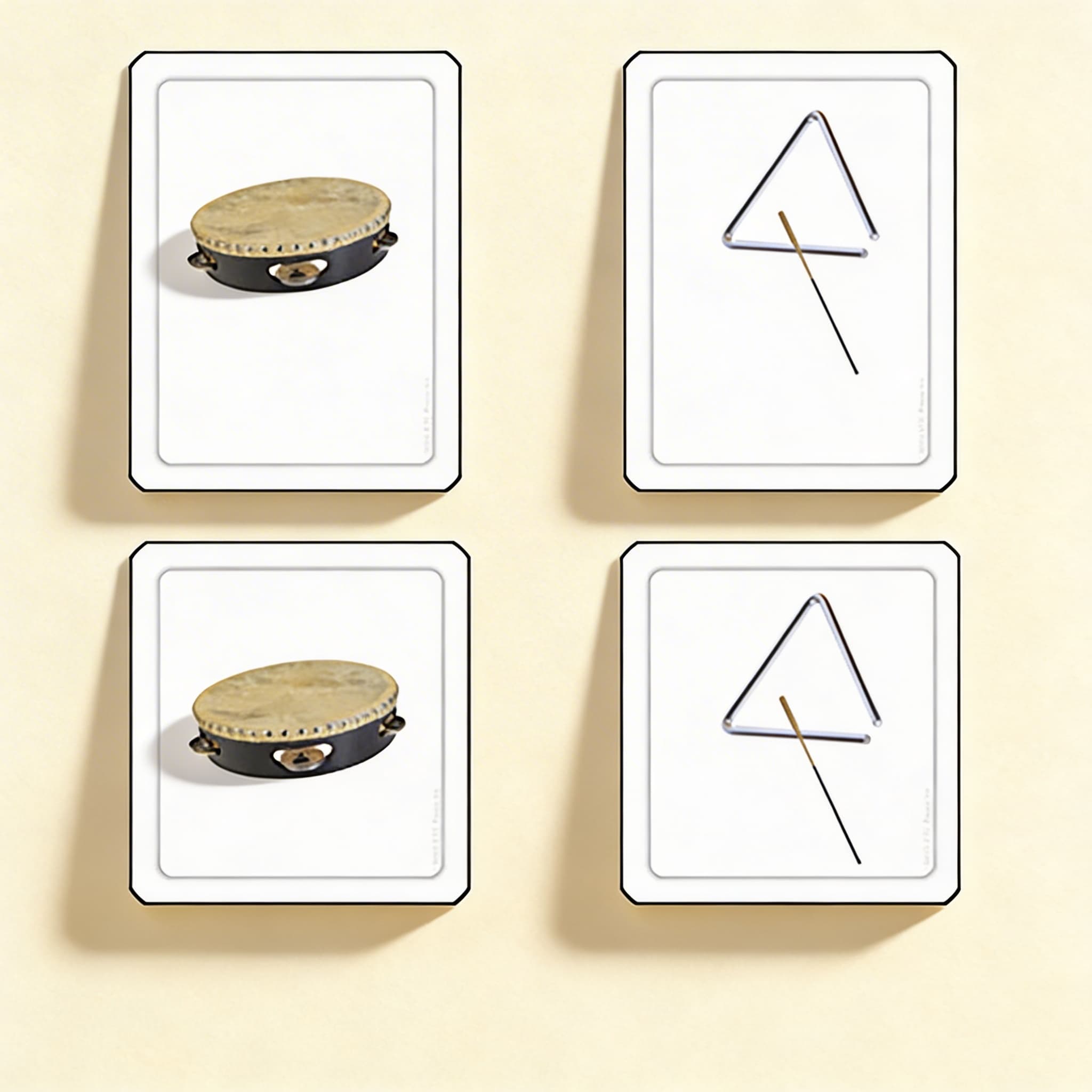 Hudební nástroje — 3-dílné karty — Katalogový pohled