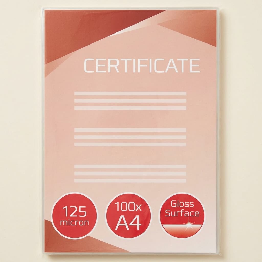 Laminovacie fólie A4 — 125 mikrónov pre ochranu materiálov - Montessori Material | Faborino