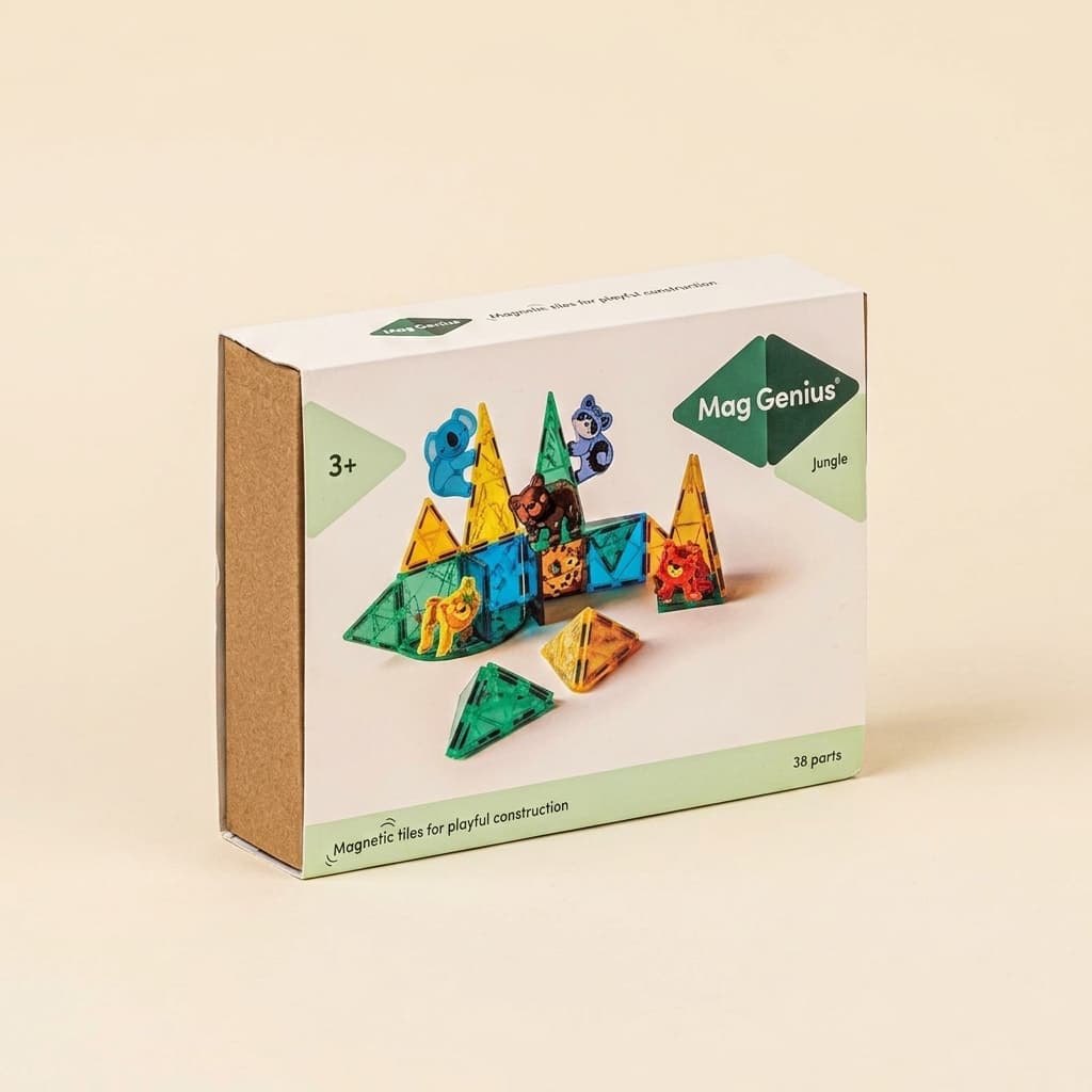 MagGenius Jungle 38-dielny magnetický set - Montessori Material | Faborino