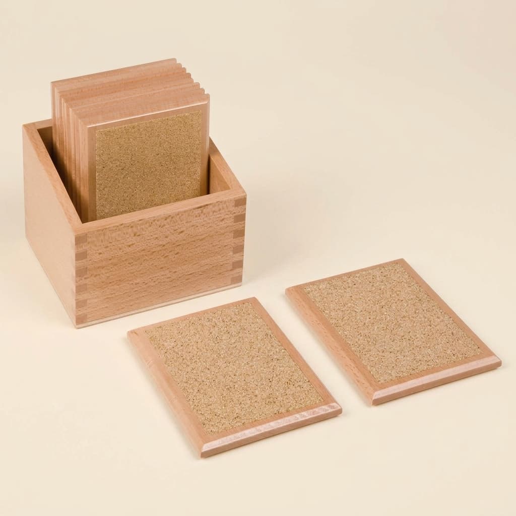 Hrubé Graduačné Tabuľky — Hmatová Diskriminácia - Montessori Material | Faborino