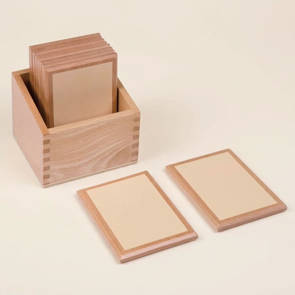 Hladké Graduačné Tabuľky — Hmatová Diskriminácia - Montessori Material | Faborino